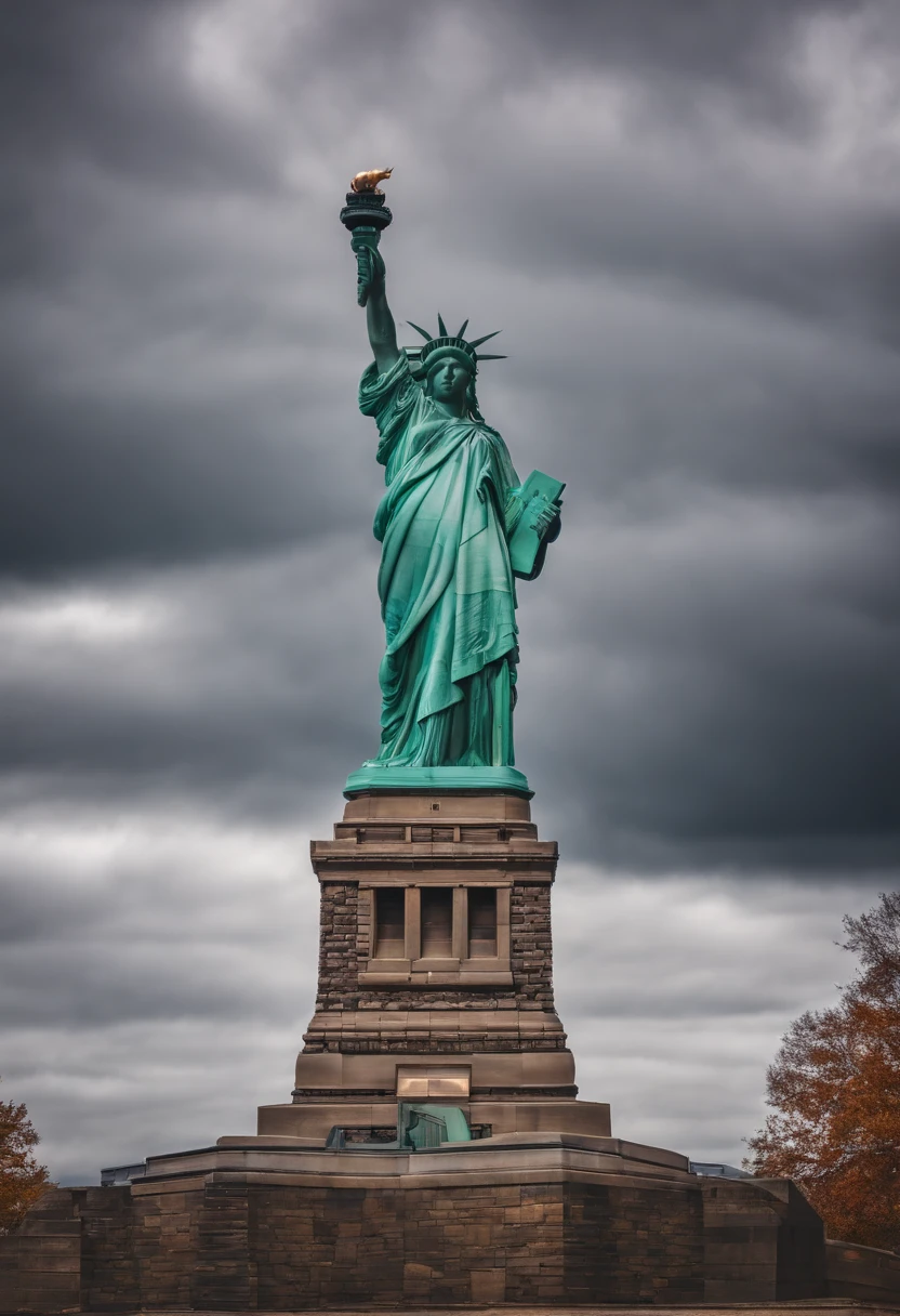 statue of liberty with a fat ass