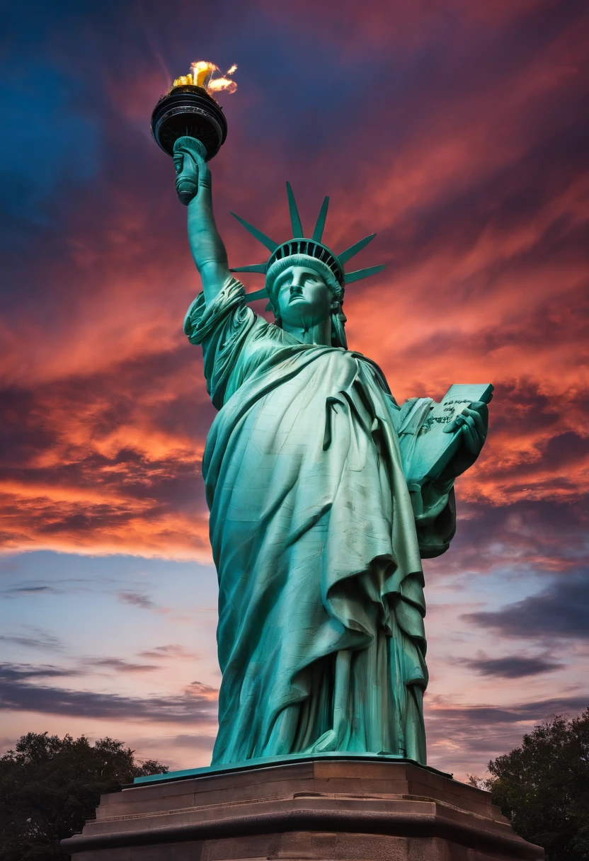 statue of liberty with a fat ass