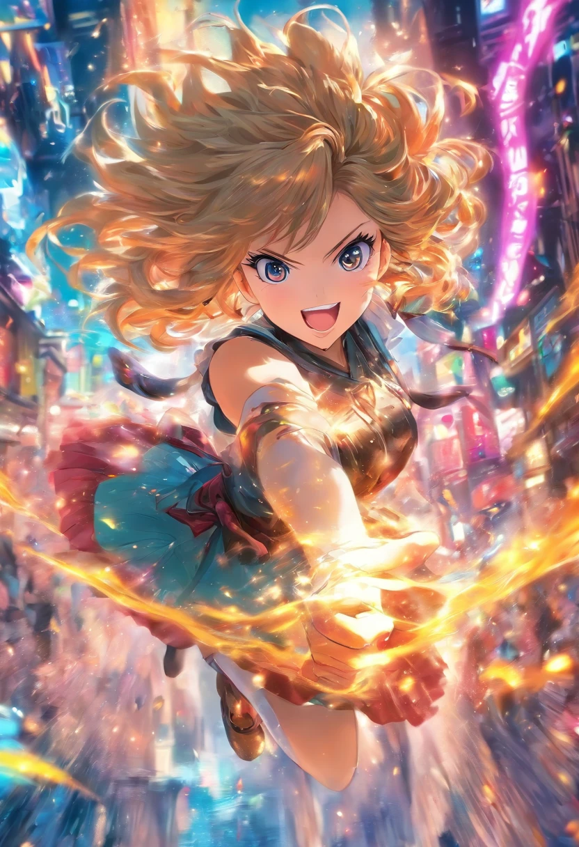 1girll,anime big breast,Skysky,fire works,CG,mid-air,dream magical