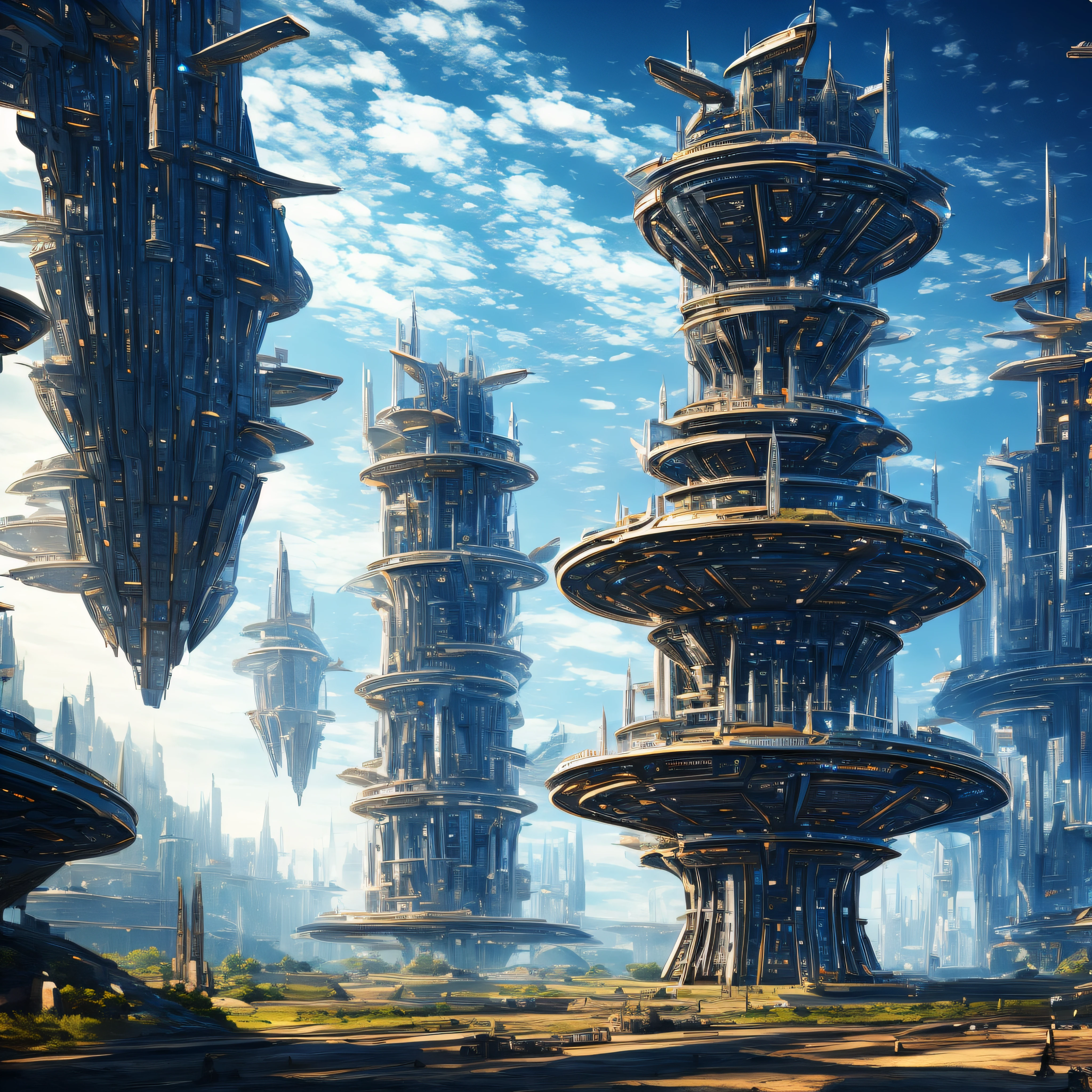 Megastructure Tower Fantasy Sci-Fi Top Quality Universe --auto