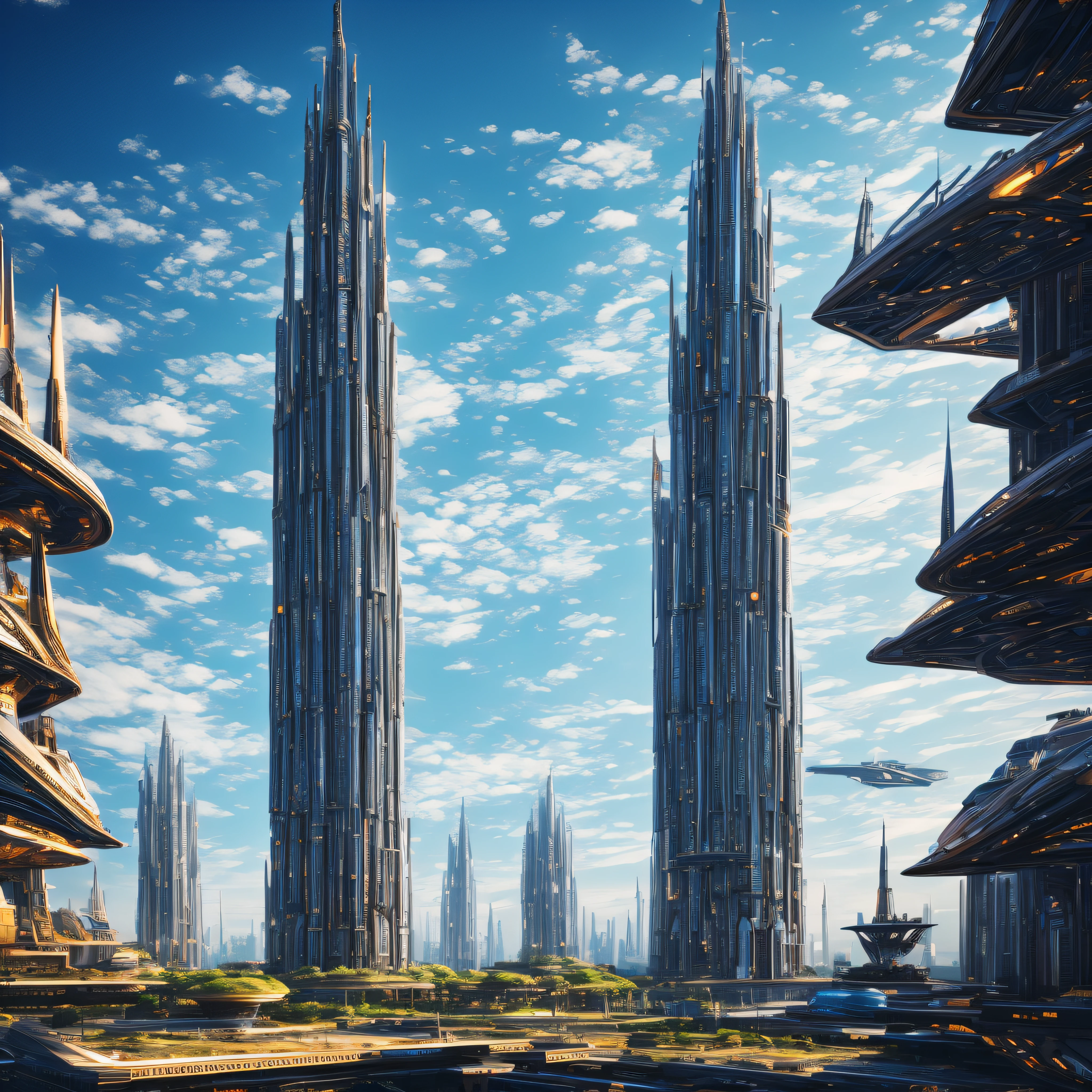 Megastructure Tower Fantasy Sci-Fi Top Quality Universe --auto