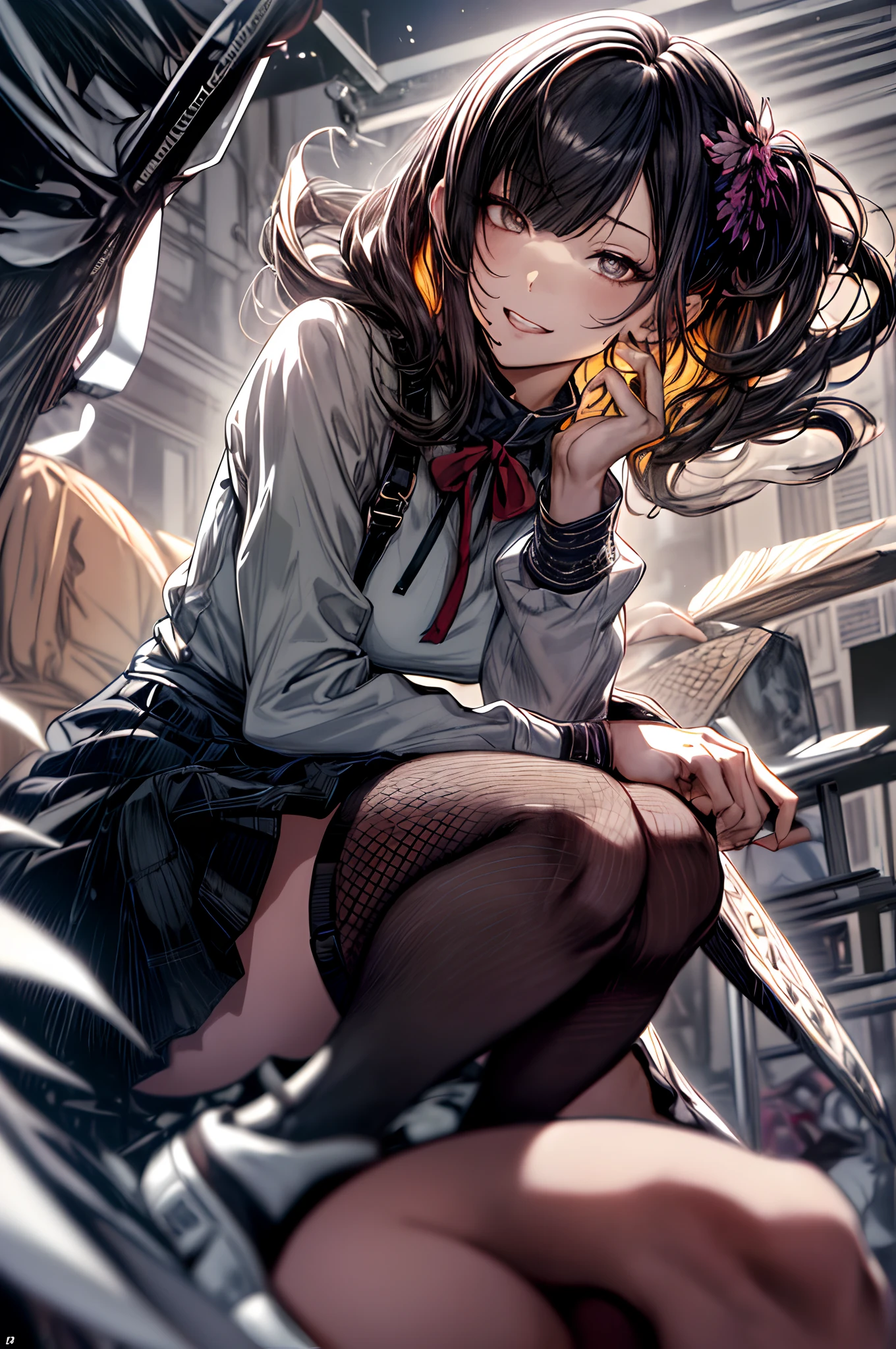 Cross-eyed、Stranger、View other people、Blunt bangs、Sitting,hand between legs,maid, Glasses, over-kneehighs,Ahegao , Silly,Sexual ecstasy,Drunken eyes,Blunt bangs, Black hair,(masutepiece:1.2, Best Quality), (finely detailed beautiful eye: 1.2), (Detailed background,Dark Fantasy), (beautifull detailed face), High contrast, (Best Illumination, extremely delicate and beautiful), ((Cinematic Light)), Colorful, Hyper Detail, Dramatic light, Intricate details,Full body、Sit on a chair, cross one's legs、Bag、High School Costumes、long、校服、A dark-haired、Twin-tailed、Ahegao ( Silly / Sexual ecstasy)、Cross-eyed、Stranger、View other people、Blunt bangs、 over-kneehighs,Ahegao , Silly,Sexual ecstasy,Drunken eyes,Blunt bangs,,(masutepiece:1.2, Best Quality), (finely detailed beautiful eye: 1.2), (Detailed background,Dark Fantasy), (beautifull detailed face), High contrast, (Best Illumination, extremely delicate and beautiful), ((Cinematic Light)), Colorful, Hyper Detail, Dramatic light, Intricate details,