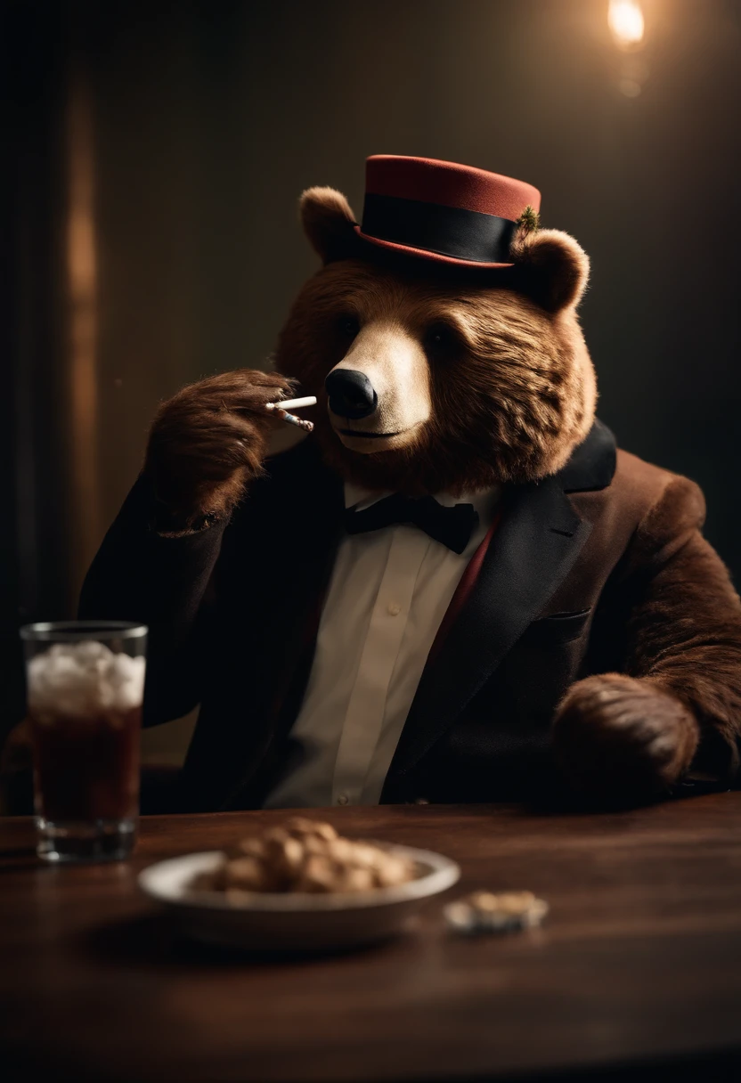 Portrait of Freddy Fazz Bear Smoking a blunt