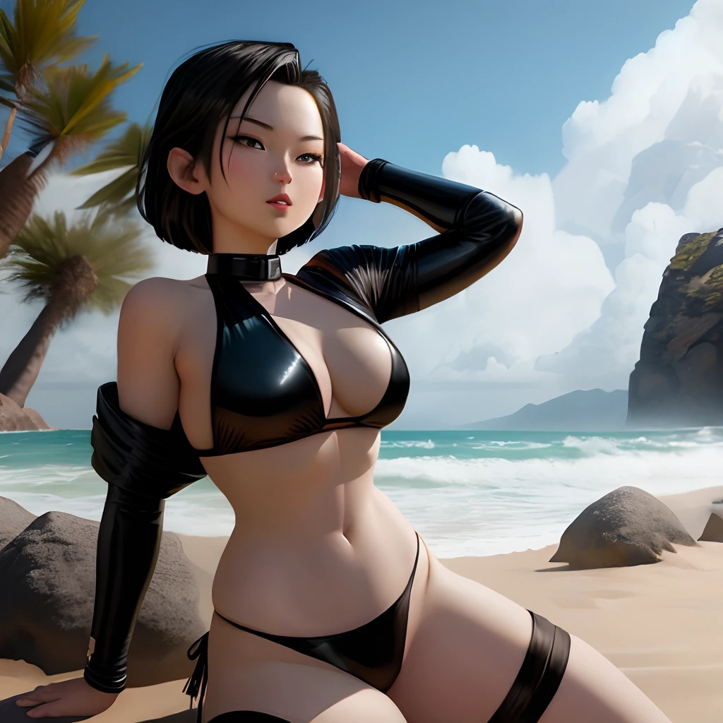 Dragon Ball Android 18　Black Bikini　A sexy