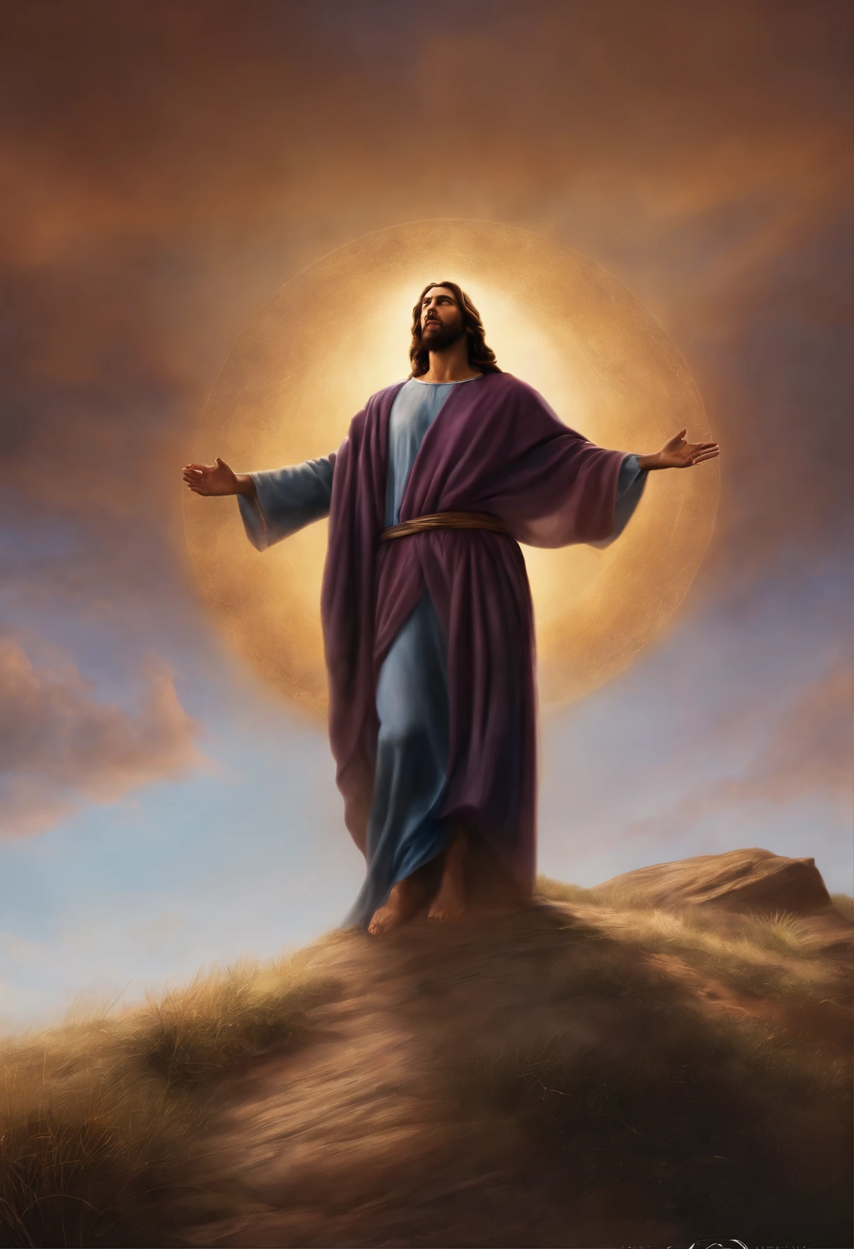 The "lady" met the Nazarene at the top of the hill. 
Marta, Seeing Jesus, He threw himself at his feet, Giving vent to her tears, al tiempo que 
exclamaba entre grandes gritos: «¡Master, To have been here, mi hermano no hubiera 
muerto!» 
Jesus, entonces, He bent down and after picking her up he said: "Have faith, and your brother will rise again.