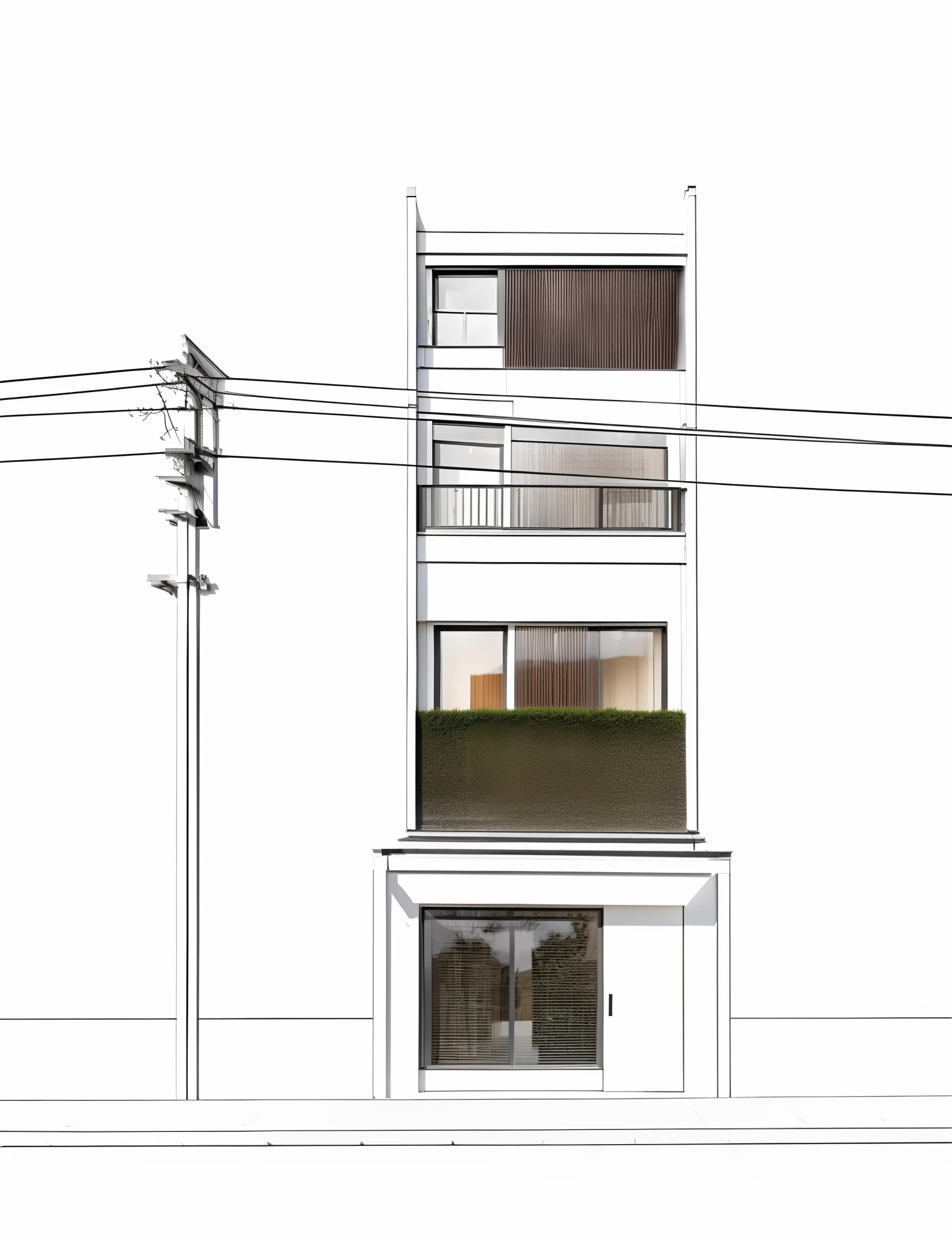 1 house with wall(white:wood:0.8), day light, beautyful lightings, (clear air:1.3)), ((clean road)),