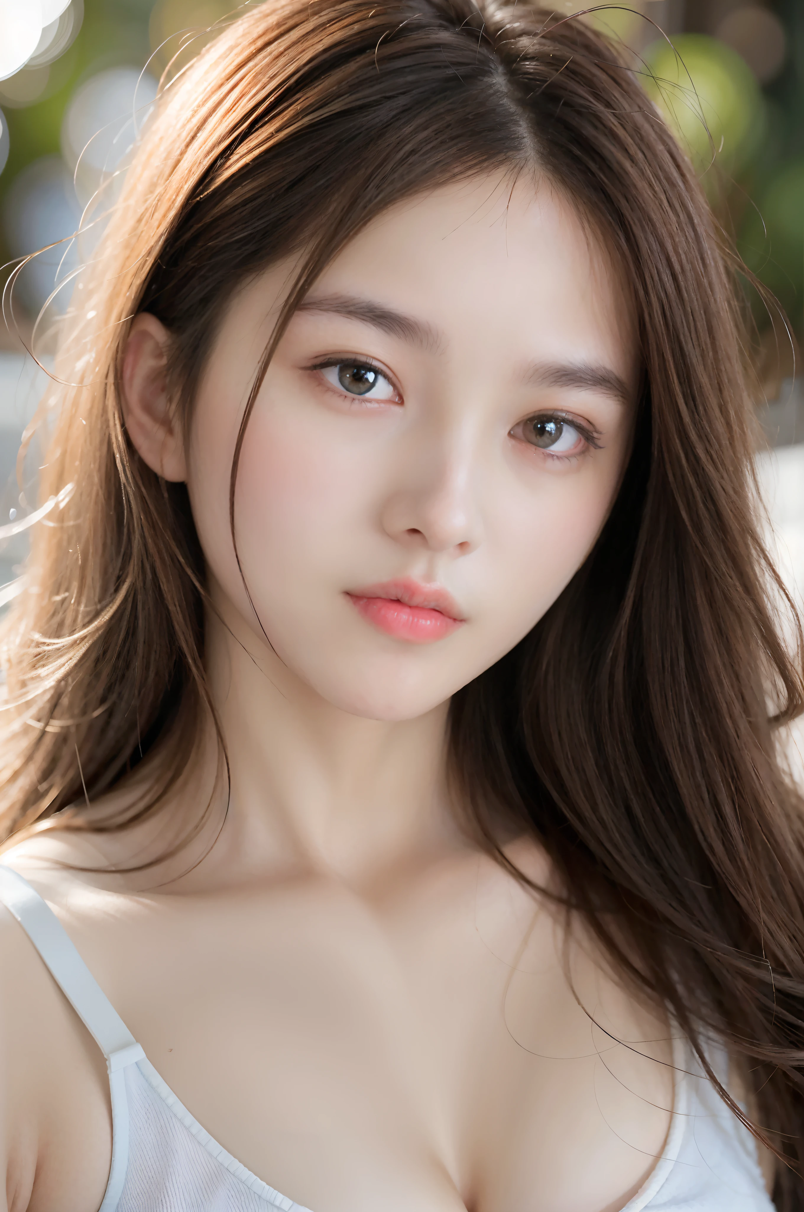 Beautiful woman posing for photo with long brown hair and blue eyes, Beautiful Korean girl face, soft portrait shot 8 k, beautiful young face, Girl cute and fair face, Portrait of a Korean teenager, Young and beautiful face, asian beautiful face, extremely beautiful face, A beautiful young girl, Close-up perfect face, beautiful asian girl, beautiful delicate face