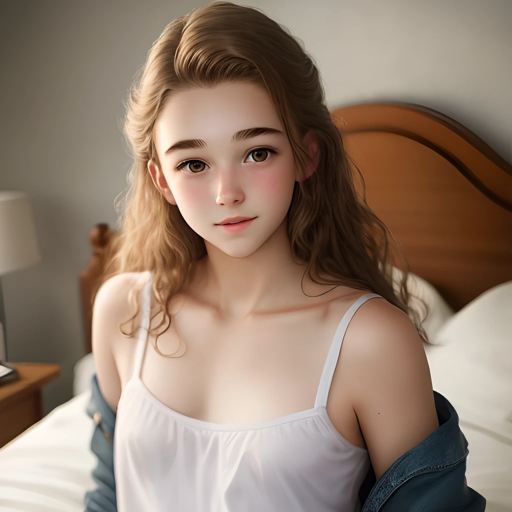Photo realistic young on bed small
