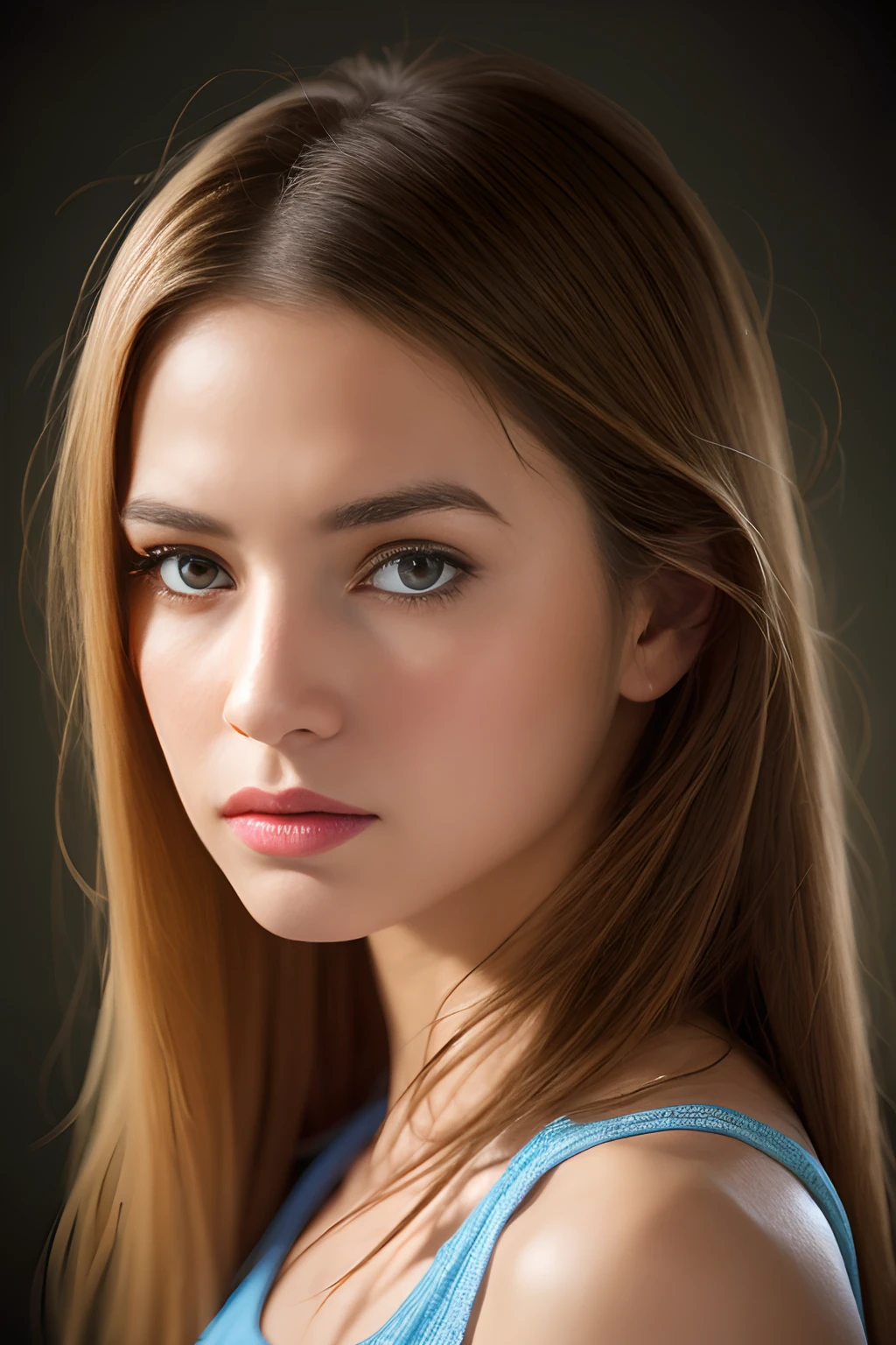 Hyperrealistic female portrait by David Hockney and Alphonse Mucha,Fantasy art, photorealestic, dinamic lighting, Artstation, Poster, voluminous lighting, Very Detailed Faces, 4 thousand., award winning,, 1girl, around dark, full - body, Low key, Shot Rider,(Official clothing:1.4) ,Long hair,white colored hair,blue eyes