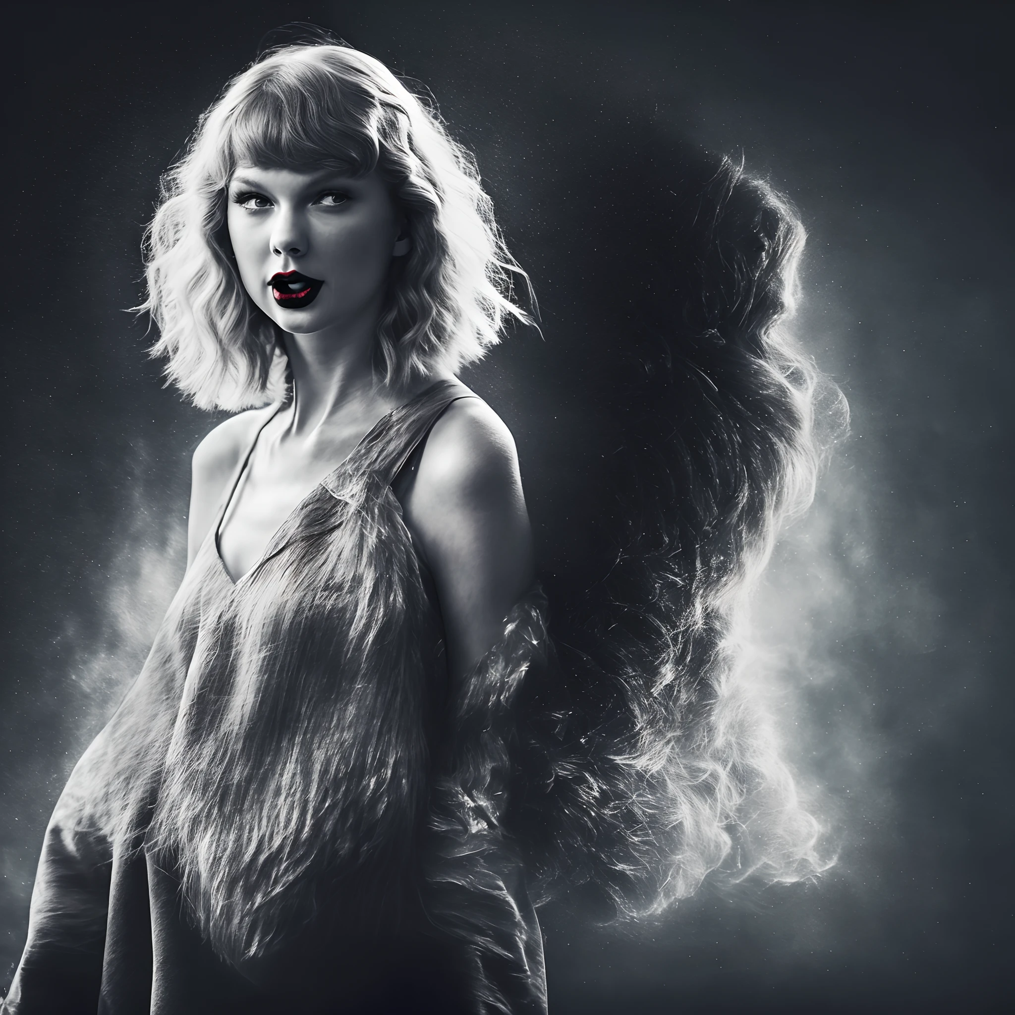 Taylor Swift, Reputation, Dark of Night, Eerie, Driving a car, Album cover,