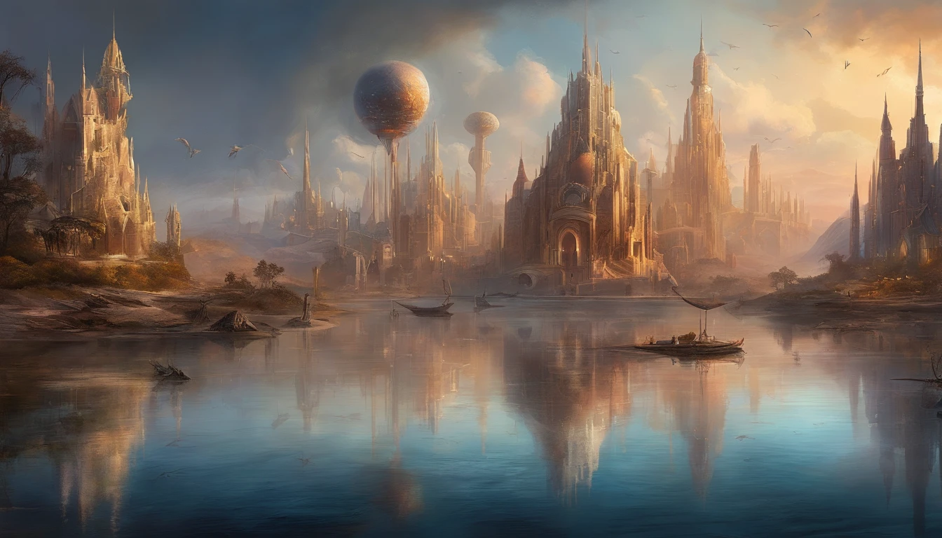 Best quality, Masterpiece, Photorealistic, (High resolution CGI artwork 8k), Create futuristic alien interiors in stunning vampire style, The color scheme is white and ethereal, Reflective opal, Rose style, marbled, the bats, minerais preciosos, metals, Gemstones, crystals, Gorgeous and magnificent historical windows, A high resolution, 3D rendering of digital art masterpieces, The perfect blend of fantasy and reality, Fantastic shimmer, The cityscape is a mysterious fantasy alien world, Inspired by Beeple