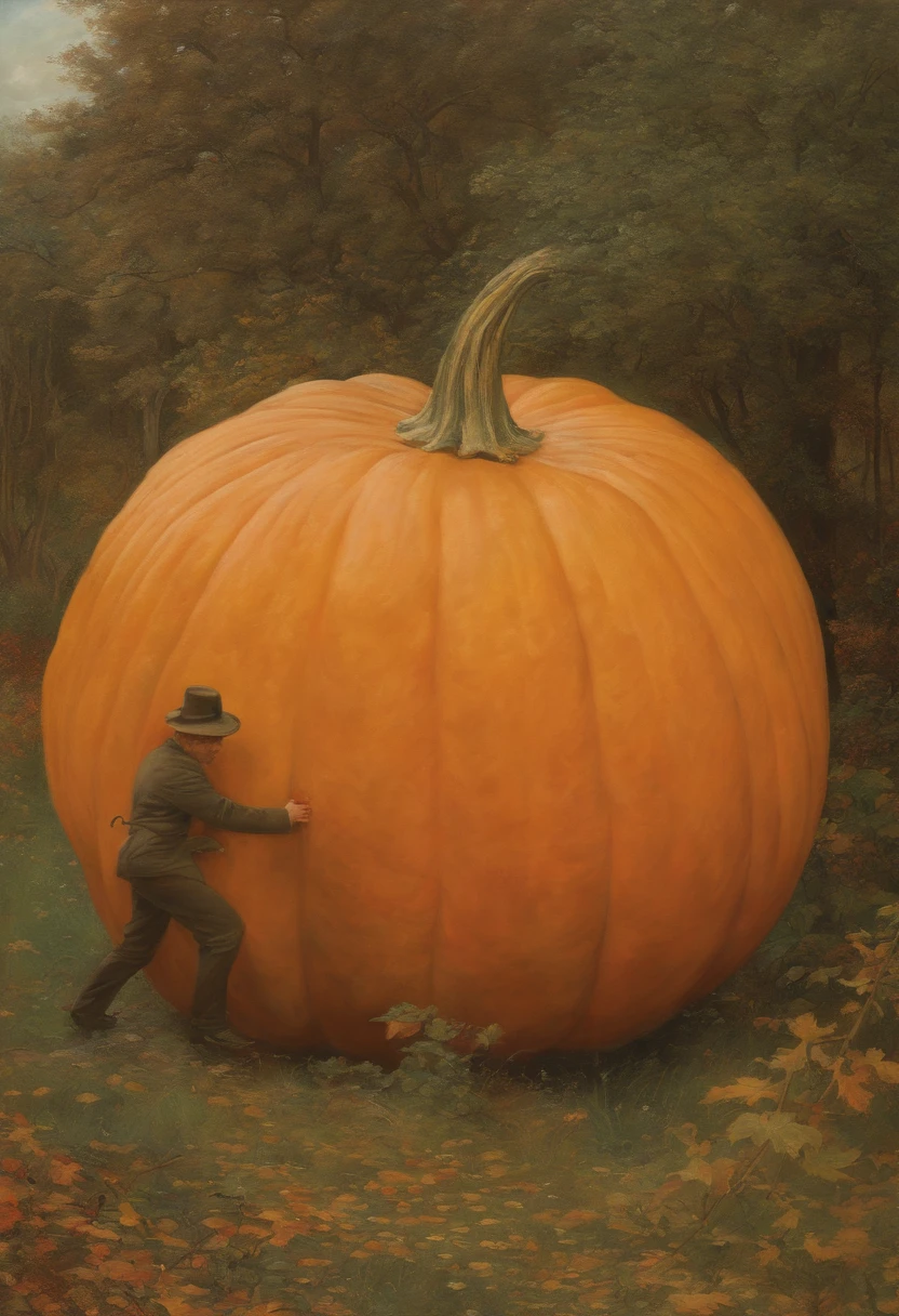 world, halloween, earth model, super bigpumpkin, Surrealism, modern, Carl Larsson, Action painting, stereogram