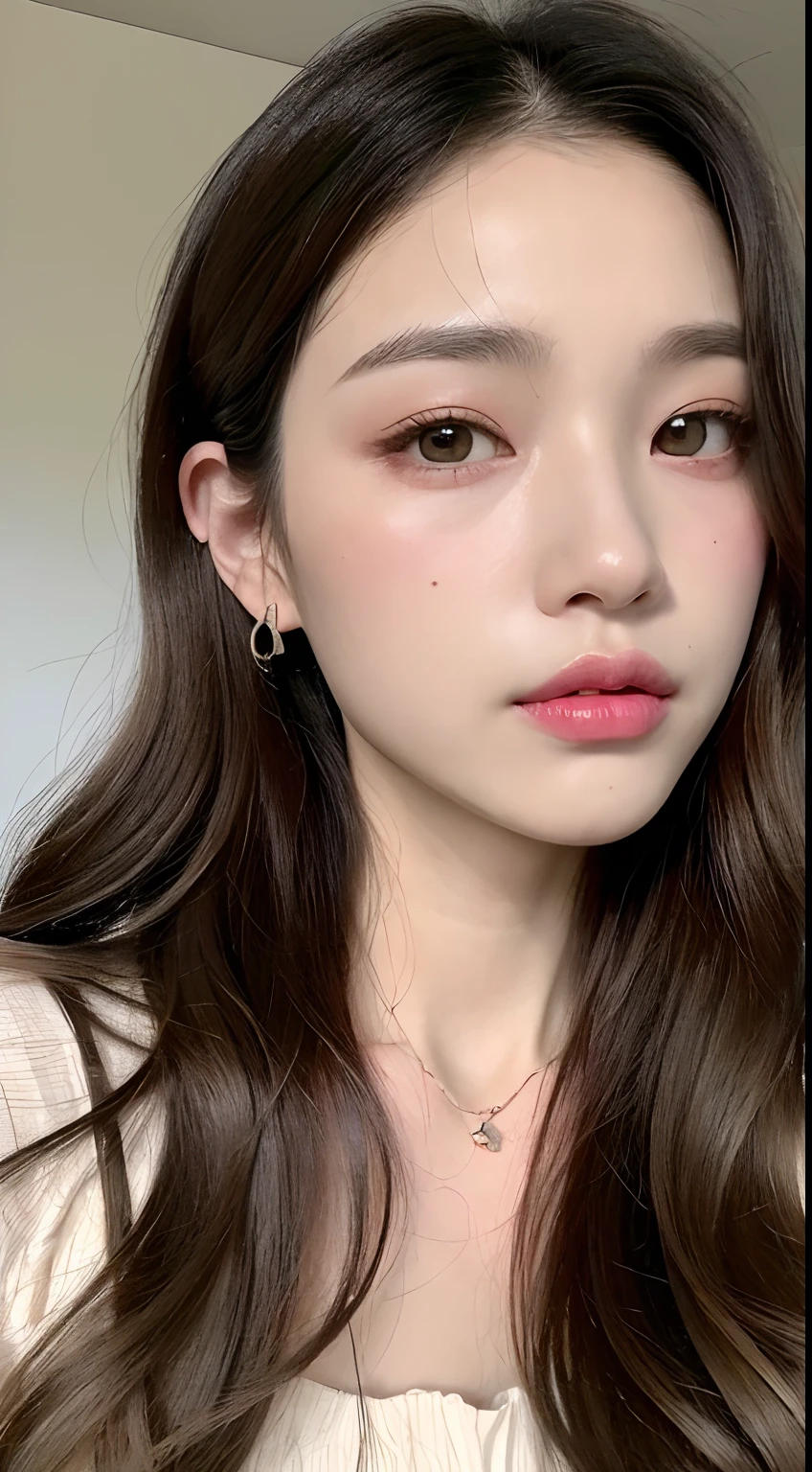 If you are compared to a song,A girl,(((line art))), ((line feeling)), bust, rainbow color hair, colorful hair, half blue and half pink hair, white T-shirt,A young girl, ((black wavy hairs)), (soft light enhancement), pink eyes, 😍, (lots of purple hairpins), metal necklace, black dress, simple dark background, delicate skin texture, ((shining eyes)), pink satchel, badge, (pink liquid), (Neon lights in the shape of love), cold colors, colorful pictures, colorful lights,absurdres, highres, ultra detailed, (1girl: 1.3,Delicate and beautiful facial features,Clown_suit:1.2), meadow background, red sky, standing,The painting is a portrait in the realist style。In the picture is a beautiful woman,Her eyes were bright and deep,Long black hair draped over his shoulders,The silhouette is exquisite,The five features are distinct。She had a smile on her face,Looks very gentle and kind。The painter uses delicate brushstrokes and chiaroscuro,Bring women's facial expressions and details to life,It was as if you could feel her tender veins and warm breath。The background of the picture is relatively simple,Only some blurred lines and shadows,to highlight women's facial expressions and expressions。The grayscale of the whole painting is very full,It makes women's faces more colorful,Impressive。gigantic breasts,There is a mole on the chest,high-definition picture quality,8K,Royal sister style,Delicate and three-dimensional facial features,Gray-blonde hair,Ear straps with two black draped earrings,Cool face,Melon seed face,Queen Van,Wears a black openwork lace shirt,quadratic element,Funny,shoun,humor,stas,is shocked,Funny action,humor,Stunned
