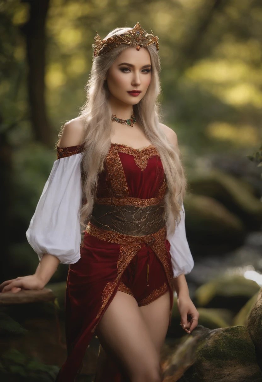 elvish エロ Best Pose tits out porn Traditional costumes shorts underpants Looking at the camera