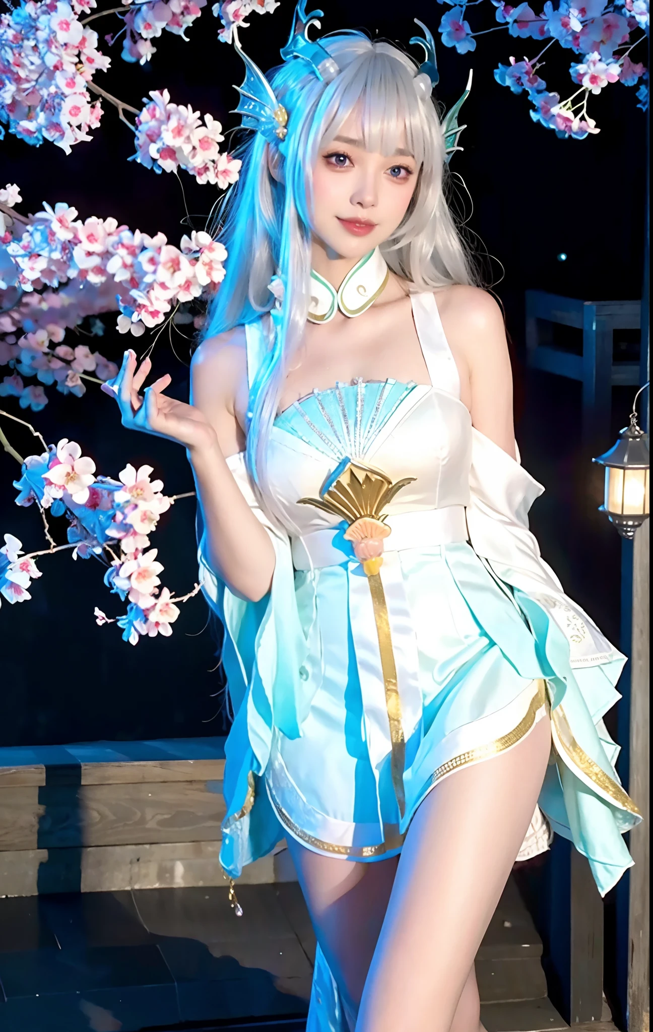 (ulzang-6500-v1.1:0.8),(RAW photo:1.2),((Photorealistic:1.4)),(Upper body),Best quality ,Masterpiece, An extremely delicate and beautiful, Extremely detailed ,CG ,Landscape photos ,8k, Amazing, finedetail, Masterpiece,Best quality,offcial art, 8K wallpapers,absurderes,Cherry blossoms, Lantern light, Depth of field,