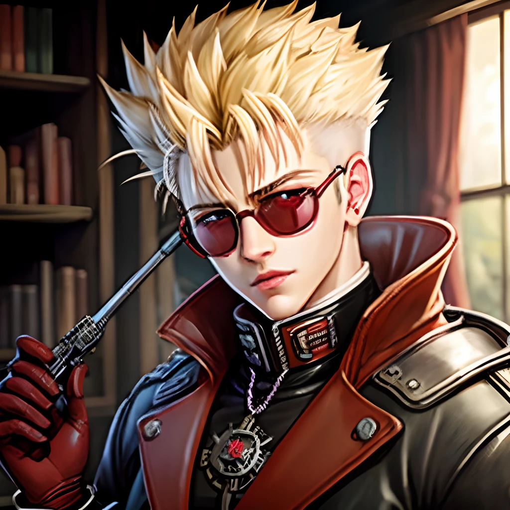 Vash the stampede playing harmoica