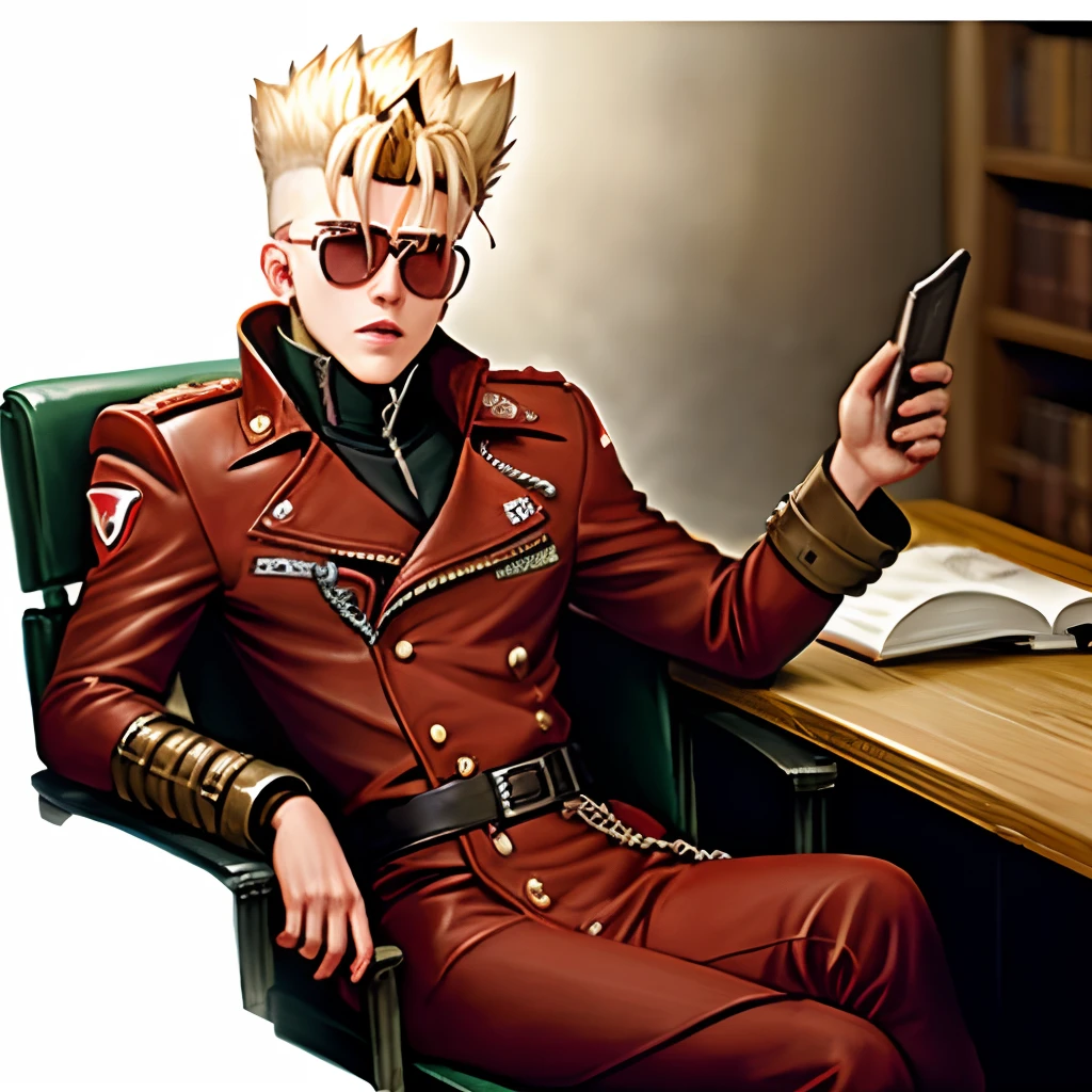 Vash the stampede playing harmoica