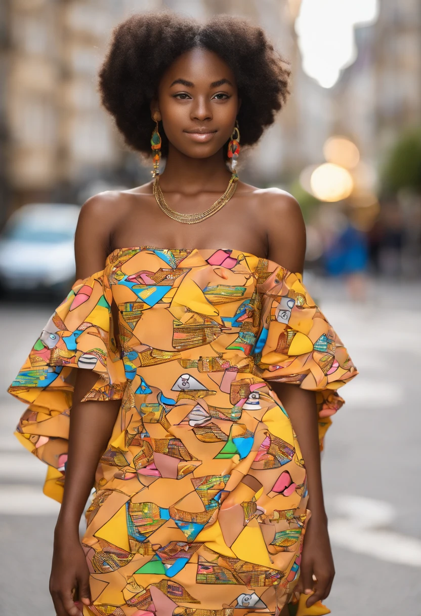 plein corps Esbienne, A beautiful ((africans teen girl)) wears a flared dress with her chest open, 22 ans, 22 ans 161cm jeune fille japonaise dans une rue sombre de la ville, Dark and strange streets, petite girl, Busty, Petite figure, long chestnut hair, Beautiful perfect flared dress,shoulders are visible, The hem of the dress floats gently., Pis de bonnet F, ((gros seins taille fine)), Inverted triangular face,amber eyes, golden eyes, exposed pubic hair,clivage