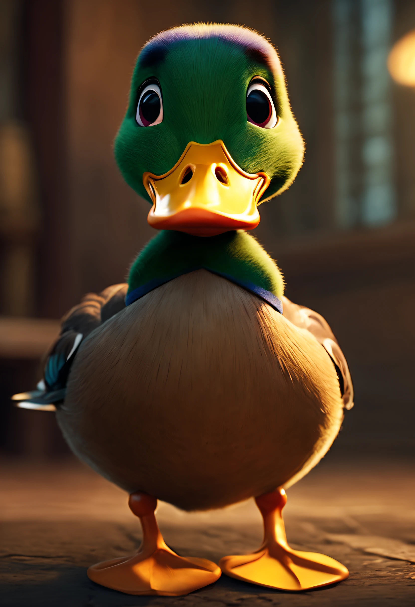 Character design, Pixar style, Cute and cute mallard ducks, Golden ratio, full bodyesbian, Dramatic lighting, Cinematic, Portrait, Fine details