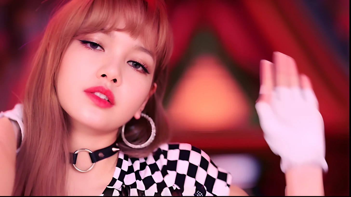 una mujer de pelo largo con un vestido a cuadros y guantes blancos, Parque Roseanne de Blackpink, Lalisa Manobal, Lalisa Manoban de Blackpink, Sun Yunjoo, Jossi de Blackpink, Jimin\labios regordetes, Retrato de Jossi de Blackpink, dos veces, Blackpink Jennie, JIA, Cl, portrait of female Korean idol, ji-min