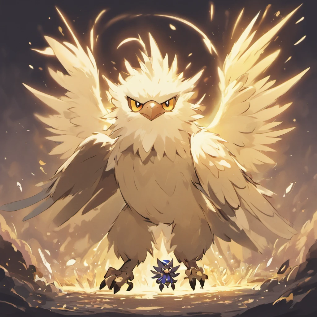 A Digimon Monster Bird, Coruja gigante, Corvo gigante, Garudamon, "Monstro asteca", "Monstro maia", lua, Luar, anime, Cartoon,"escuro e sombrio","Cidade abandonada", "metal enferrujado",ruas vazias,grafite desbotado,"eerie silence",(melhor qualidade,4k,Altos:1.2),ultra-detalhado,post apocalyptic,Monochromatic Color Palette=tons suaves, harsh lighting