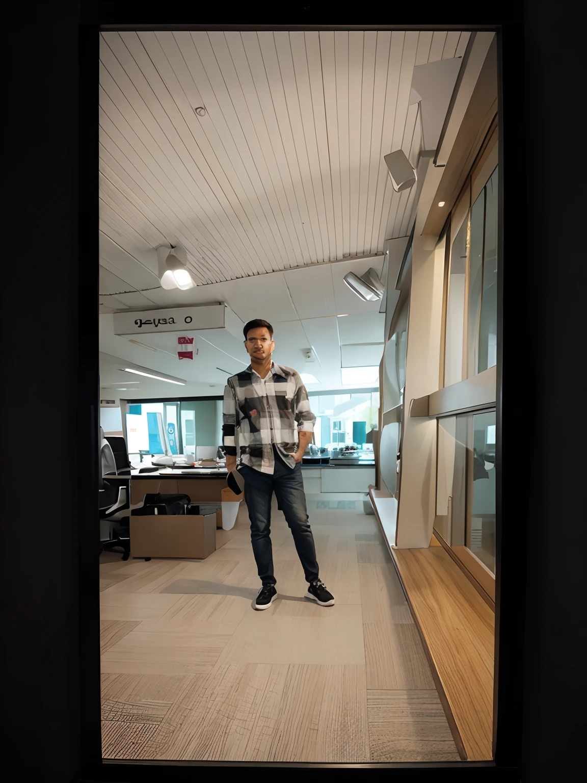 Change background in a office