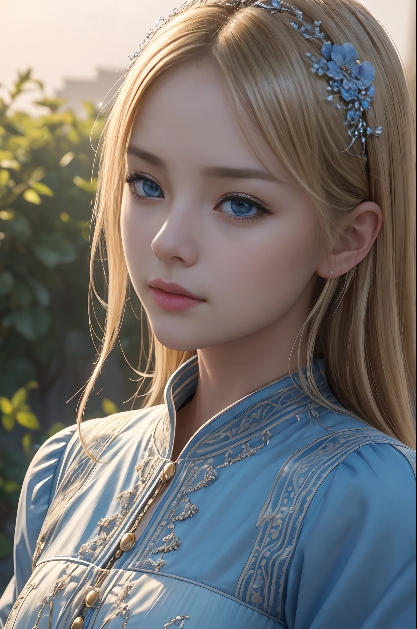 8k、top-quality、Actual image、intricate-detail、ultra-detailliert、超A high resolution、Depth Field、(Photorealsitic、realisitic:1.2)、​masterpiece、Photo of an aristocratic girl、european woman、Wearing a jacket、croptop、blue eyess、blonde  hair、blue eyess、独奏、suns、blue open sky、 top-quality、realisitic、Photorealsitic、(intricate detailes:1.2)、(delicate detail)、(Cinematic light)、Clear Line、foco nítido、lifelike face、Detailed face Unity 8K wallpaper、超A high resolution、(Photorealsitic:1.4)、looking at viewert