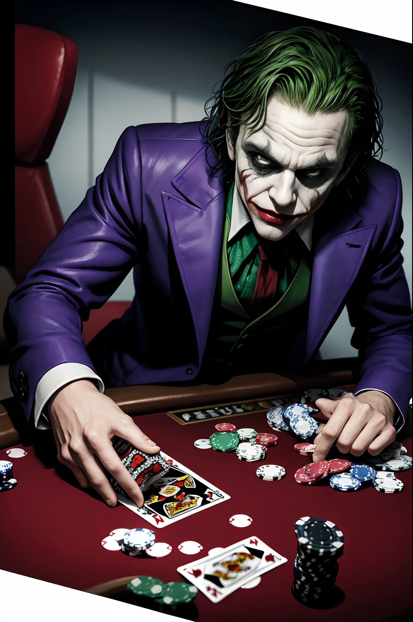Loki, in a suit, in a casino, playing poker, photography, trending on artstation, sharp focus, studio photo, intricate details, highly detailed, by greg rutkowski <lora:Loki768:0.5>