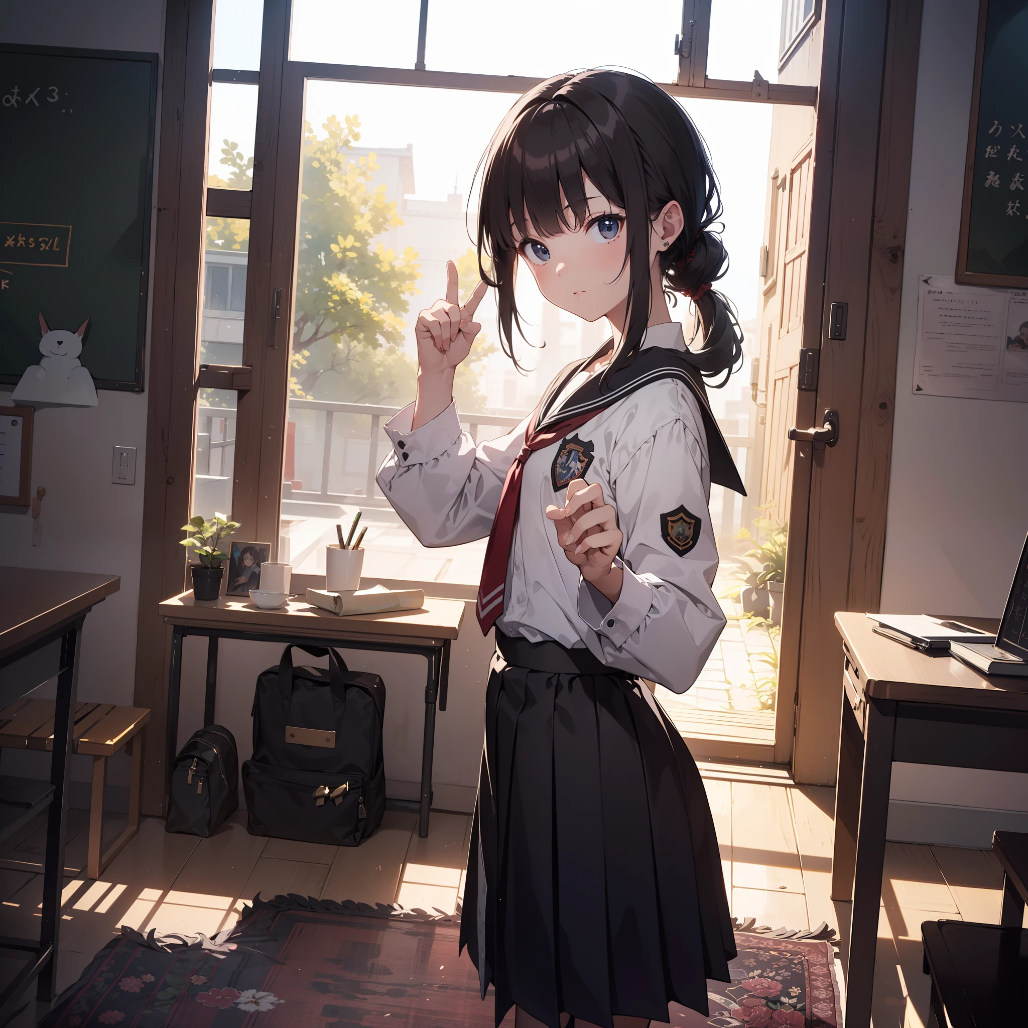 nsfw,masterpiece, Best Quality, (ultra-quality), (Ultra-detailed),(Extremely delicate and beautiful), (One girl is Japan),(Solo,Lori, child, Toddler, 13 years old:1.5),a junior high school student, low ponytail,baseboll cap,Full limbs,complete fingers,flat chest, Small butt,Beautiful detailed black eyes, School uniform,(Detailed Lighting), (Detailed background), (school zone),8K, High resolution, Illustration,