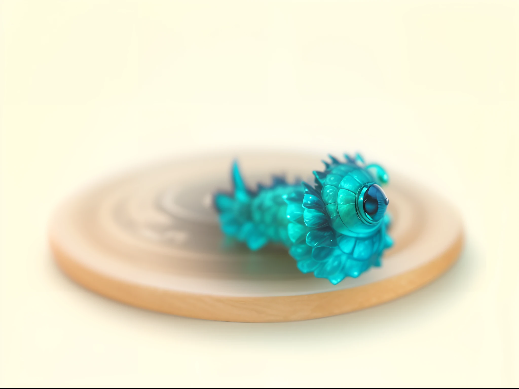 （best qualtiy，8K，32K，tmasterpiece，hyper HD：1.2），Official product graphic，high detal，Game illustration，3D modeling，rendering，Texture，Blue sea caterpillar，Big eyes