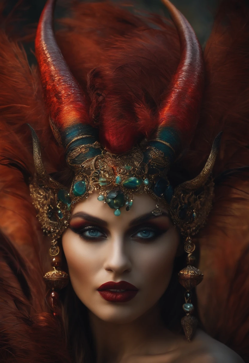 rostro de ogro combinado con un demonio enojado