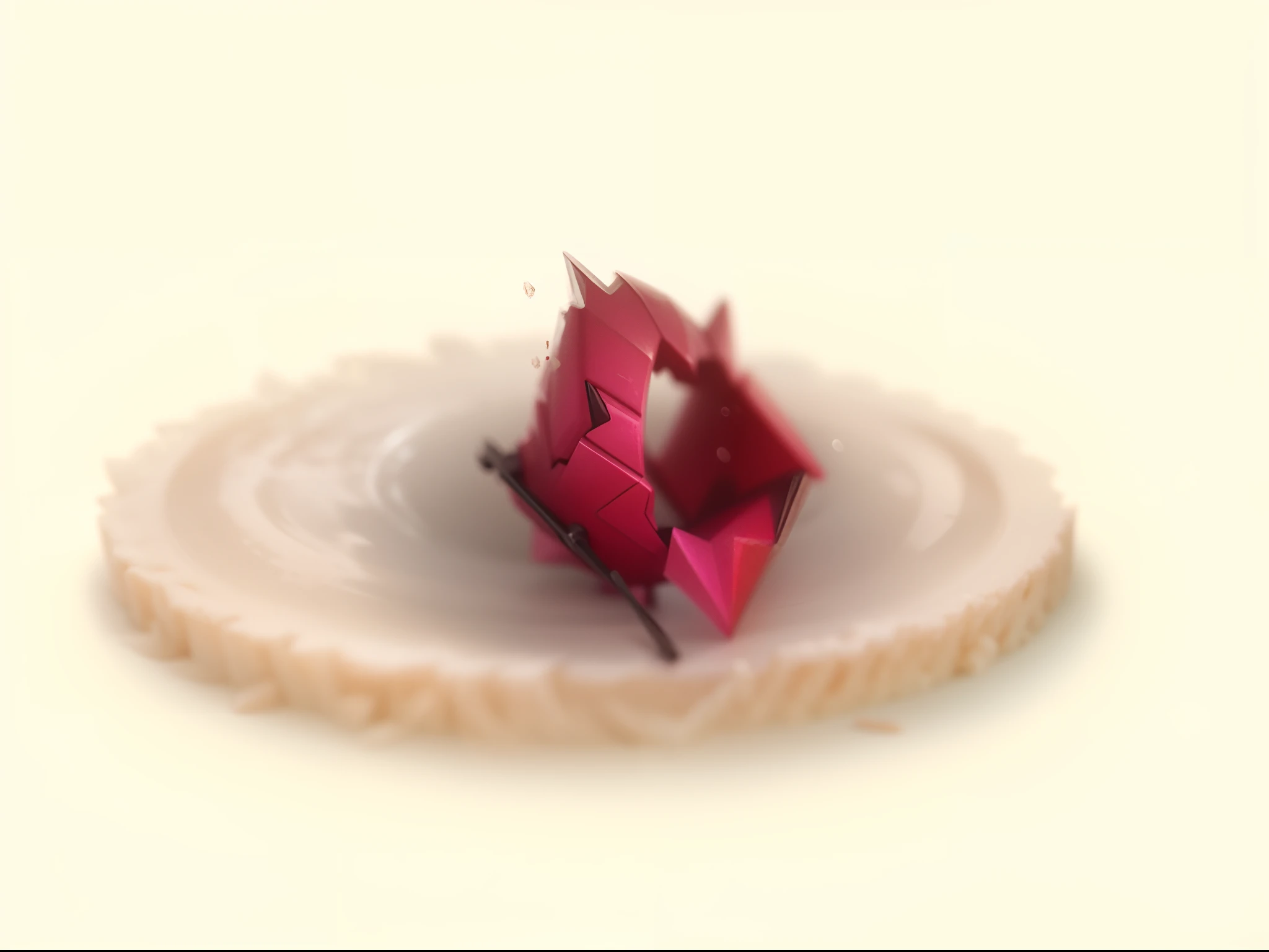 (best qualtiy,8K,32K,tmasterpiece,hyper HD:1.2),Official product graphic,high detal,Game illustration,3D modeling,rendering,Texture,Powder Pink,Big red bat
