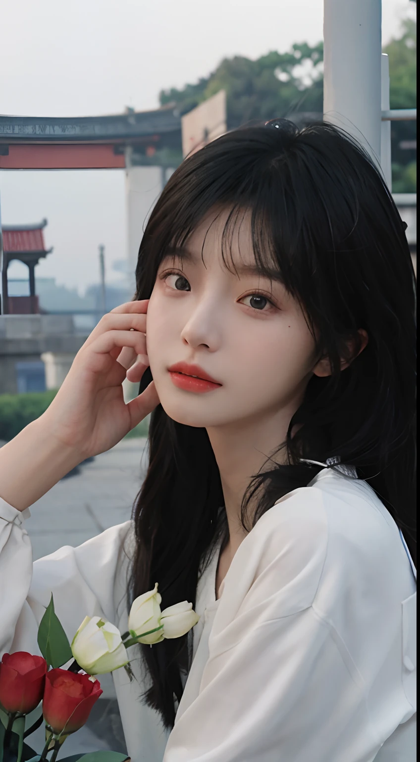 best qualtiy,tmasterpiece,超高分辨率,(realisticlying:1.4),Close-up of white dress, gorgeous chinese models, Gorgeous young Korean woman, beautiful Korean women, yanjun cheng, xintong chen, ruan jia beautiful!, Beautiful young Korean woman,