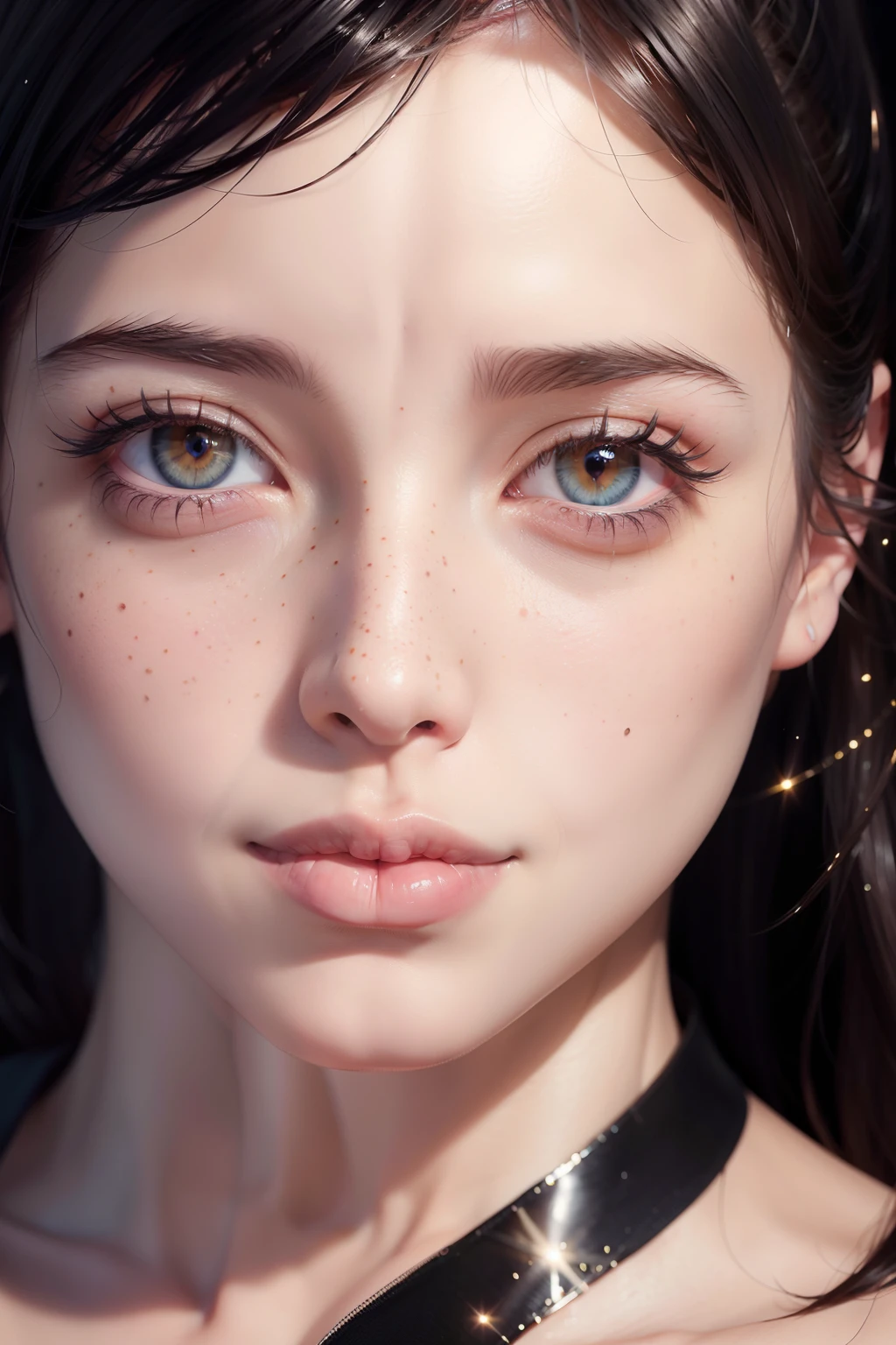 Close-up of a woman with freckles on her face, photorealistic anime girl rendering, Realistic. Cheng Yi, 8 k realistic digital art, photorealistic beautiful face, Hyper-realistic CG, Rendu portrait 8k, 3 d anime realistic, Kawaii realistic portrait, Guviz-style artwork, hyperrealistic beautiful face, Beautiful realistic face, photorealistic art style