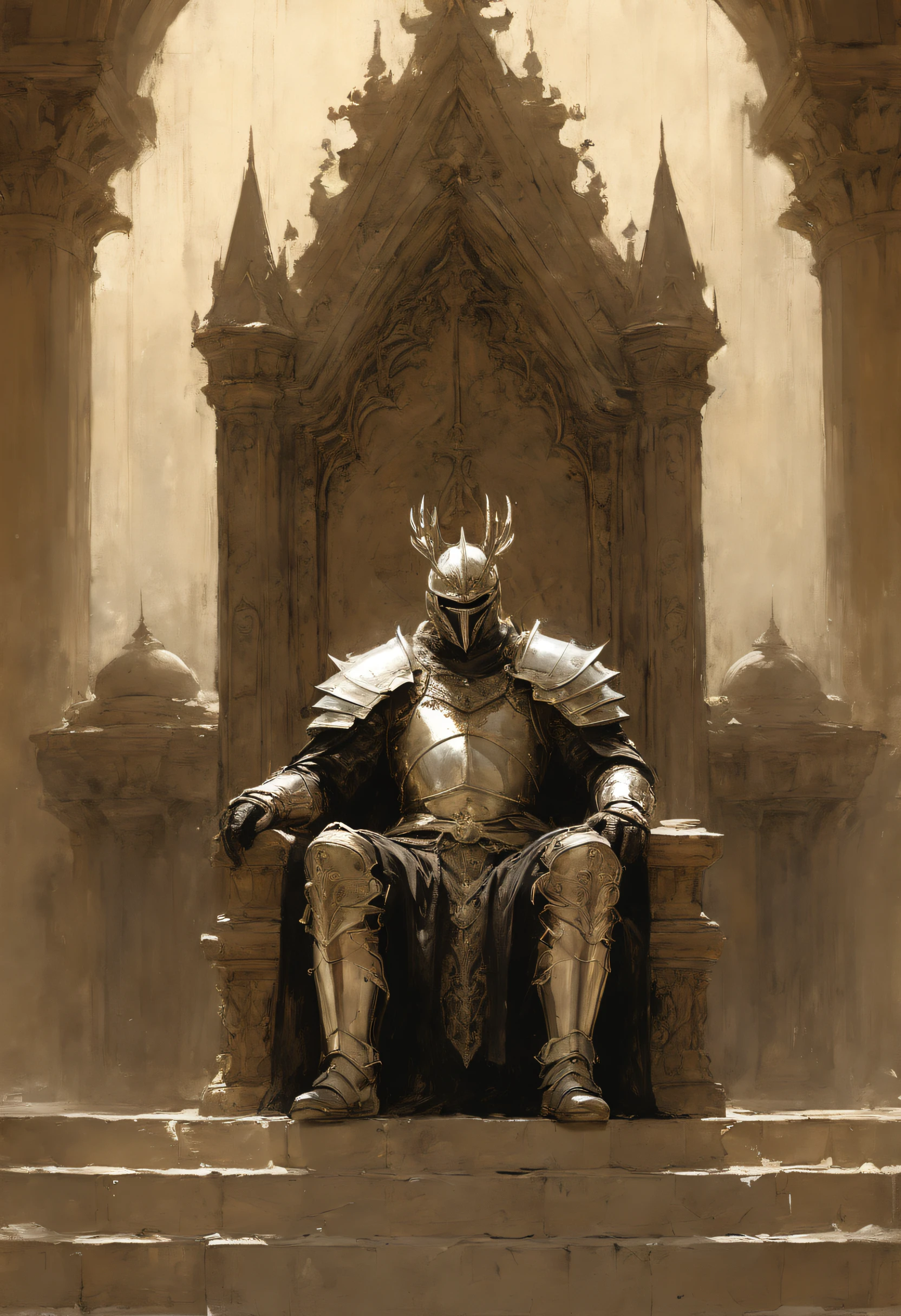 xxmix, 1 old man king warrior fur armor thrones dramatic lighting detailed background castle (by Jeffrey Catherine Jones ashley wood) royal, elegant, fantasy