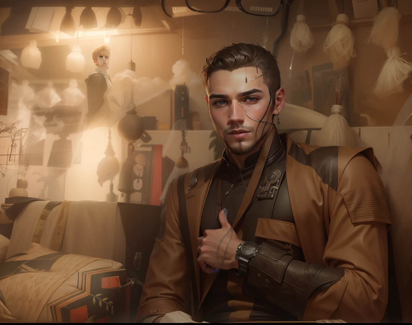 Cute boy cayberpunk handsome realistic 4k 8k realistic