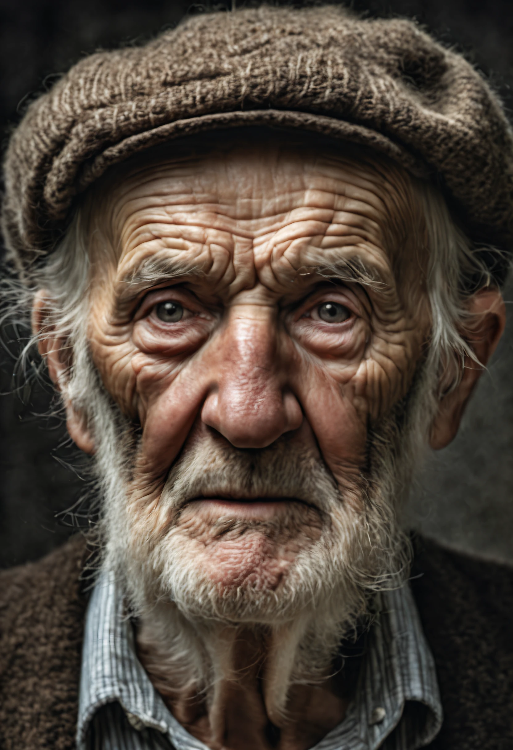 Portrait of an old man，Photographic works，winning artwork，MagazineCover