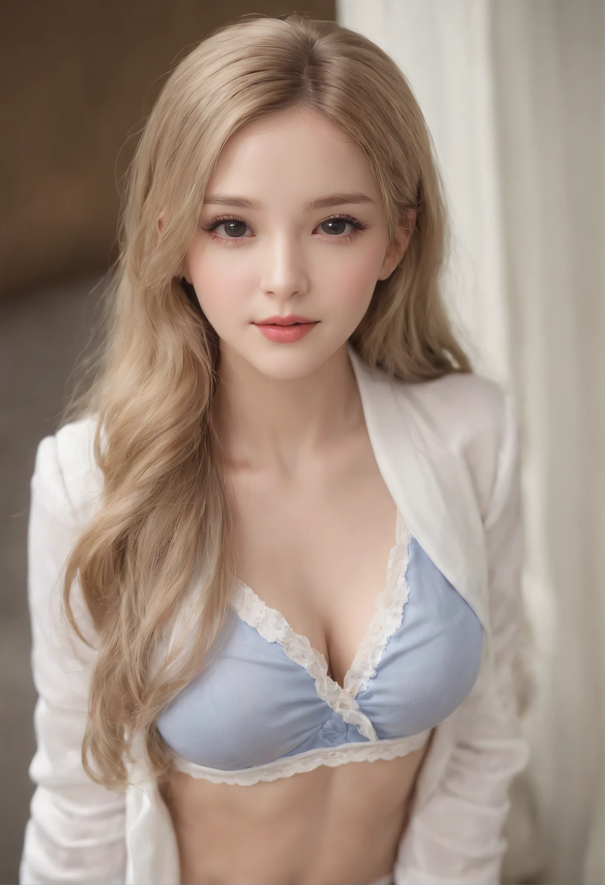 Grey and white high socks、 majicMIX Real、(Raw photography:1.2)、(Photorealsitic:1.4)、The beauty of beautiful details、 and delicate facial expressions、a blond、((Panties are visible))(pantie shot)、piercings 、Lashes、 beatiful detailed eyes、huge filesize、ultra-detailliert、hight resolution、Transcendent beauty top-quality、masterpiece、、(American girl' high school uniform))、Very detailed expression, finely detail、Highly detailed face movie lighting、20year old girl、front facing、((dynamicposes)))、(Lean Back:1.2), (Standing Open Stance))、(From below:1.5), (up skirt:1.5), Check Pleated Skirt、blazers、Sexy upper eyes, (Spread your crotch to show your panties:1.5), (Small pink panties:1.5), (low rise:1.5), (Blonde long hair:1.5), (Fit body:1.5), (Slim legs:1.5), (High-legged small panties:1.5), (Can be seen as see-through panties :1.3)