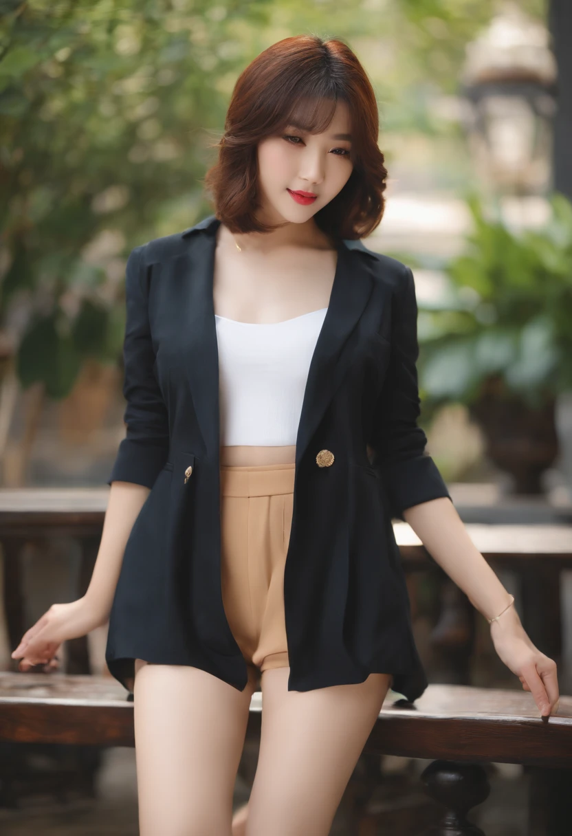 Bob Cut Shorts Thigh Double Beauty Muchimuchi M-Spread Legs Temptation