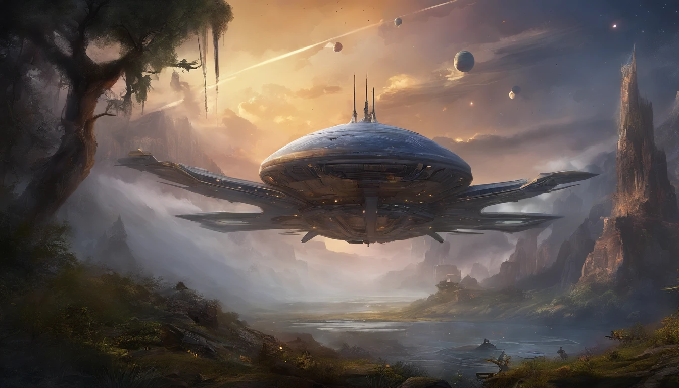 (professional 3d render:1.3) af (Realistic:1.3) The most beautiful artistic photo in the world，Futuristic sci-fi spaceship, Huge, iintricate, Sci-fi, Advanced design, Realistic functional spaceship, nebula background, planets and stars, The whole planet, Cinematic, high detail image, Realistic, Hyperrealistic, Photographic images, ​master piece, Dynamic comparison, golden composition, (vibration, Realistic photography, Realistic, Dramatic, darkly, foco nítido, 8K), polished metal, (复杂:1.4), decadent, (highly  detailed:1.4), digitial painting, rendering by octane, art  stations, concept-art, Liso, foco nítido, illustration, From the germ of art, (loish:0.23), wlop ilya kuvshinov, e Greg Rutkowski e Alphonse Mucha Gracias, (global ilumination, studiolight, Light volume), ((Dark background and stars:1.3)),CGSesocieda,art  stations