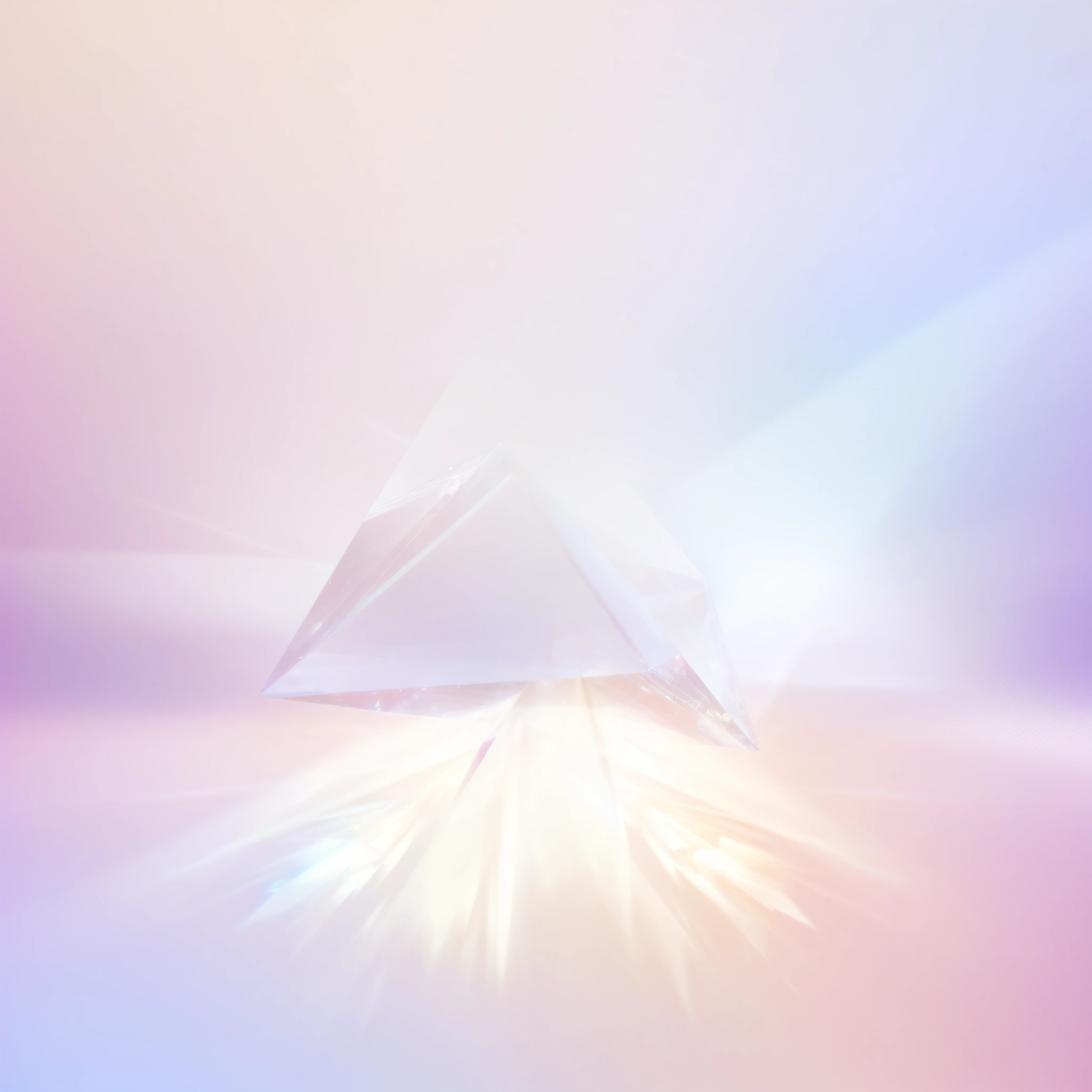 There is a diamond on a pink and blue background, Ethereal background, ambient light background, volumettic light , Surreal, opalescent night background, Light prism, ethereal abstract, an abstract spiritual background, white glowing aura, aurora, blurry and dreamy illustration, ethereal lighting colors scheme, light simulation, ethereal hologram center, Ethereal volumetric light