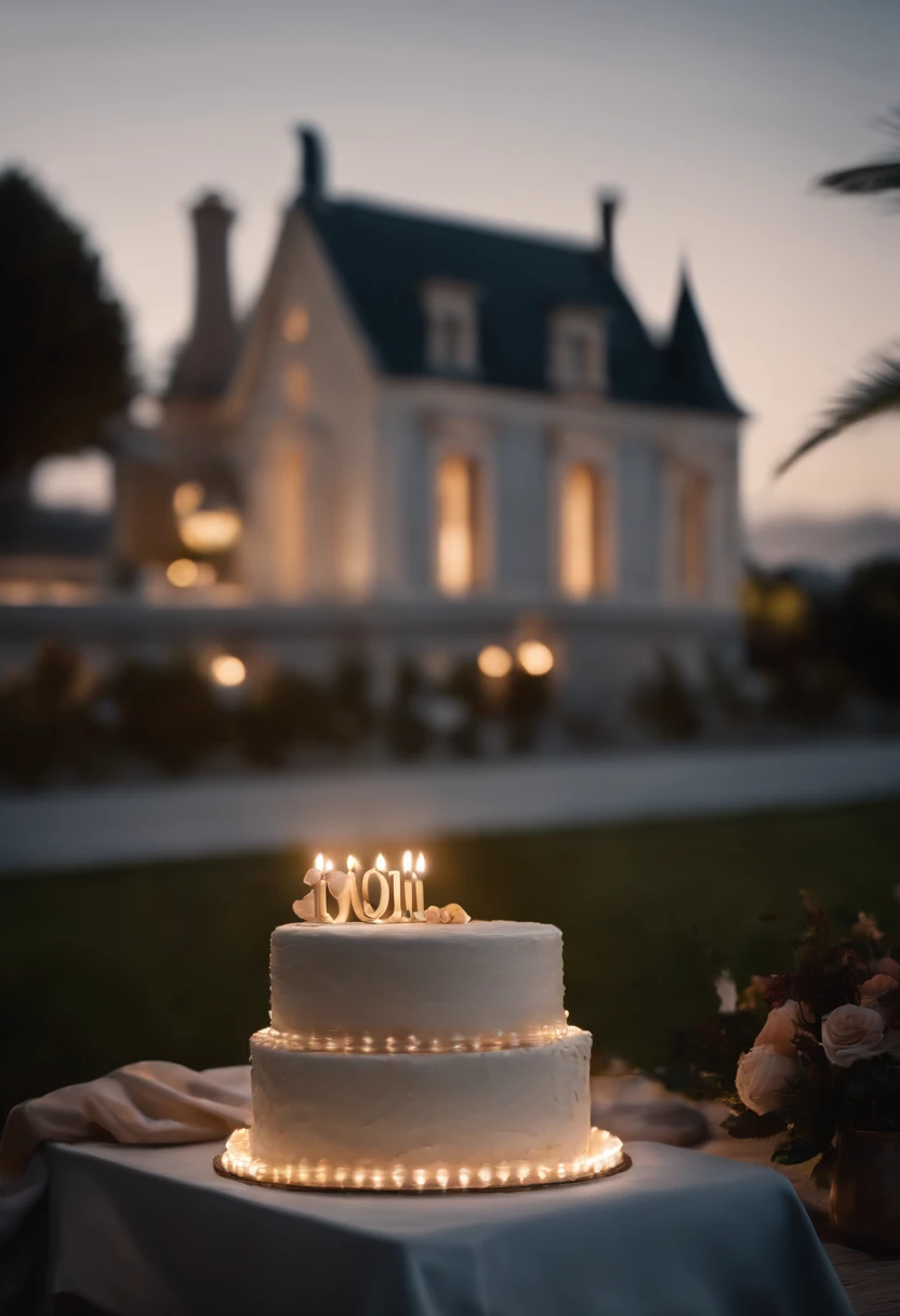 AFI Immobilier's 10th anniversary cake in the form of a villa with the name on the cake