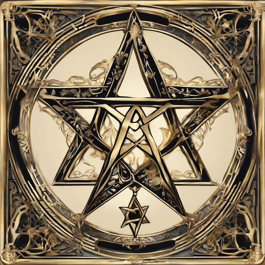 (Ring art design,Pentagram pattern,Simple jewelry design,Art Nouveau,dynamic art,Contemporary art:1.45),(Berlin black iron jewelry in Victorian Gothic style,Hollow plant shape metal carving,Gold products,Handmade,Romantic engagement rings,The center is inlaid with a five-pointed star gold pattern. Add a feminine touch to your designs,The image has a softness, Fantastical Atmosphere,Available for Facebook Ring Ads:1.2),