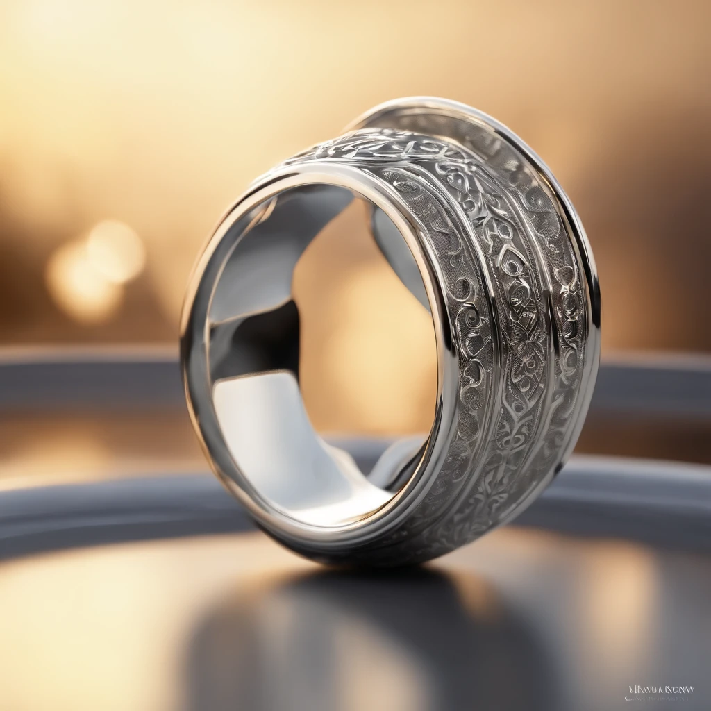 （（Ring design concept art）），silver ring，（Ring concept blueprint），（（Wavy rings）），Engraved with a five-pointed star，（exquisite craft），Hemming，Natural sunlight，Shining Effect