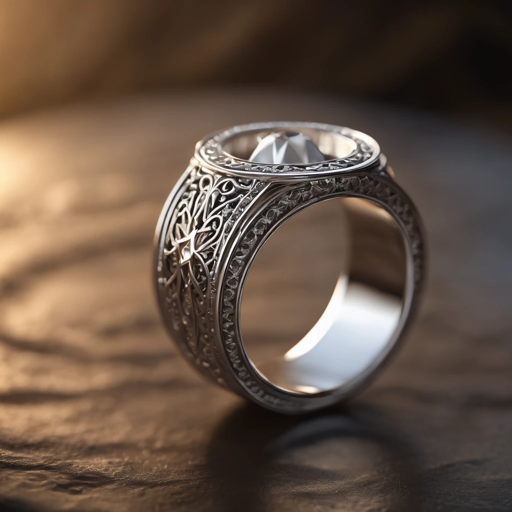 ((Ring design concept art)),silver ring,(Ring concept blueprint),((Wavy rings)),Engraved with a five-pointed star,(exquisite craft),Hemming,Natural sunlight,Shining Effect