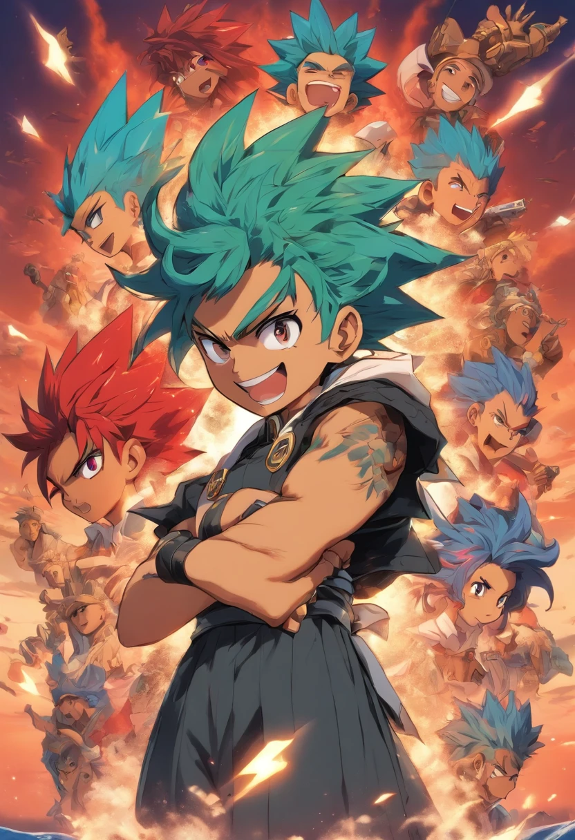 P&SWG style, grotesque caricatures, pistol, liberty spikes, spiky hair, blue teal hair, dark teal hair, red eyes, wide smile, sun themed, priest uniform, nun, sailor uniform, light house, Red Sea, flying ships, black sky, white clouds, floating furniture,
Spiky hair, slanted eyes, red hair, curly hair,