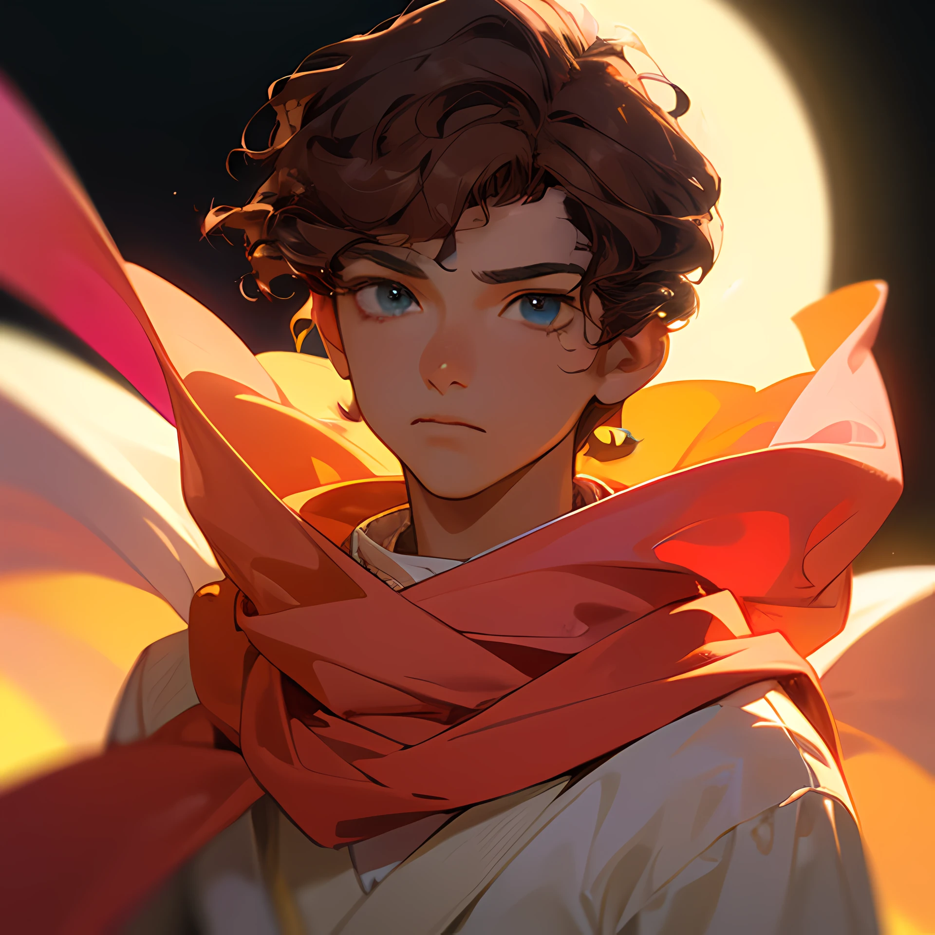 (best quality,4k,8k, highres,masterpiece:1.2),ultra-detailed, (realistic, photorealistic, photo-realistic:1.37), Very very curly and wavy dark brown hair, male hair, hair being blown leftwards by wind, detailed hair, unique hairstyle, stylish haircut, trendy fashion, confident look, sharp focus, vibrant colours, dramatic lighting, portrait style,