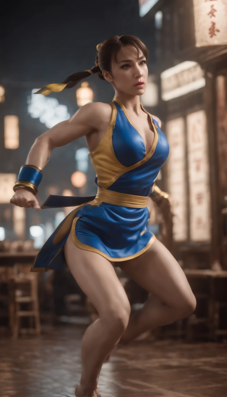 A obra-prima de Street Fighter de Chun Li, CG, Cintura de homenzinho, long leg proportions, long eyeslashes, determinado, Botas brancas de cano alto, melhor luz e sombra, Back up the view, Estilo Capcom, Ultra HD | | |, 8k, pele real, Every Body is Water, Chun Li's characteristic movement, black tights, olhos grandes lacrimejantes, ponte do nariz alto, Lowercase mouth, Grande de mama, Largura Inguin, Chun Li's Classic Costume, cozinhado, 30 anos, Corpo inteiroesbiano, Respingos ao redor, Quedas, Nas ruas de Shibuya, Tokyo Raj