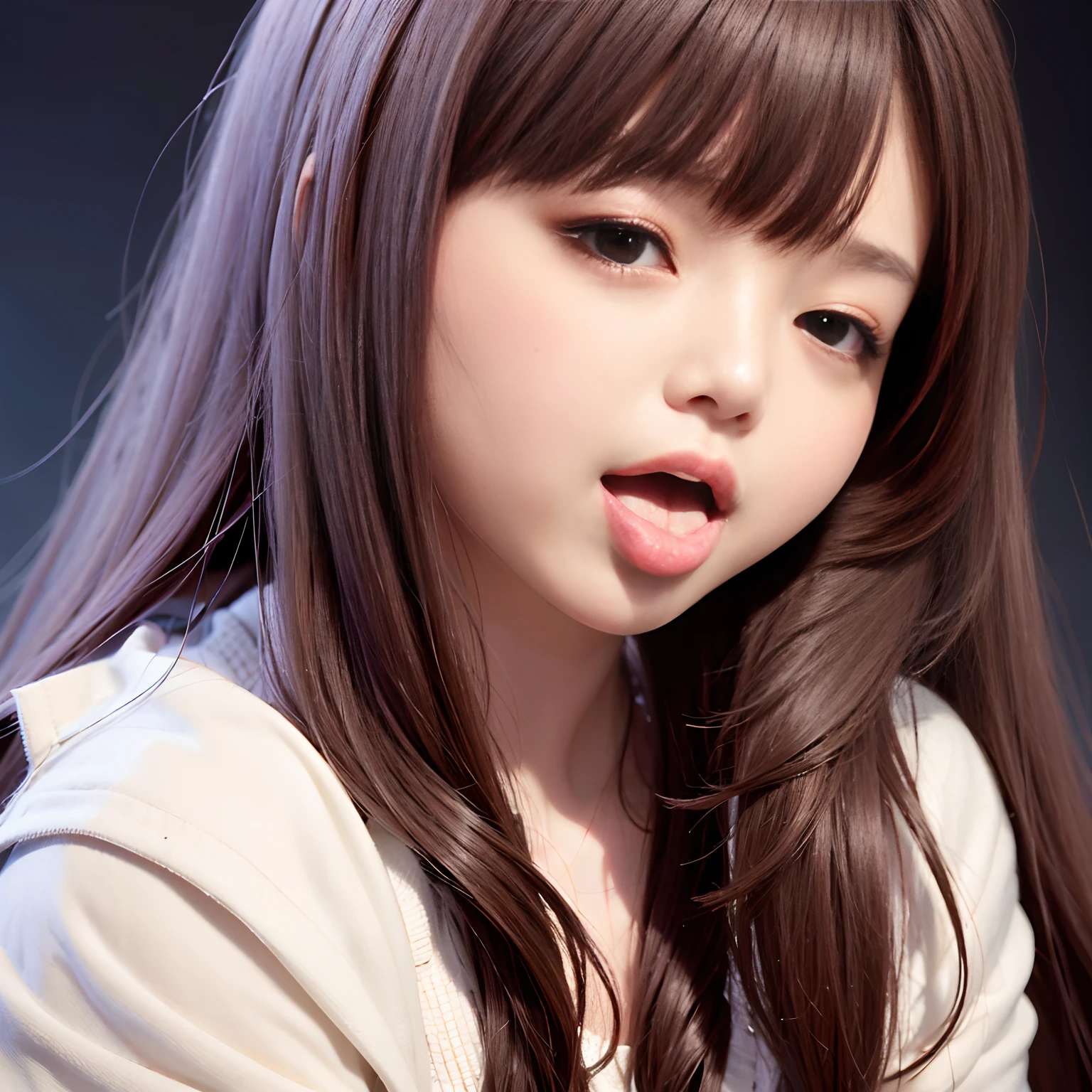 tmasterpiece，best qualtiy，A girl licks a banana