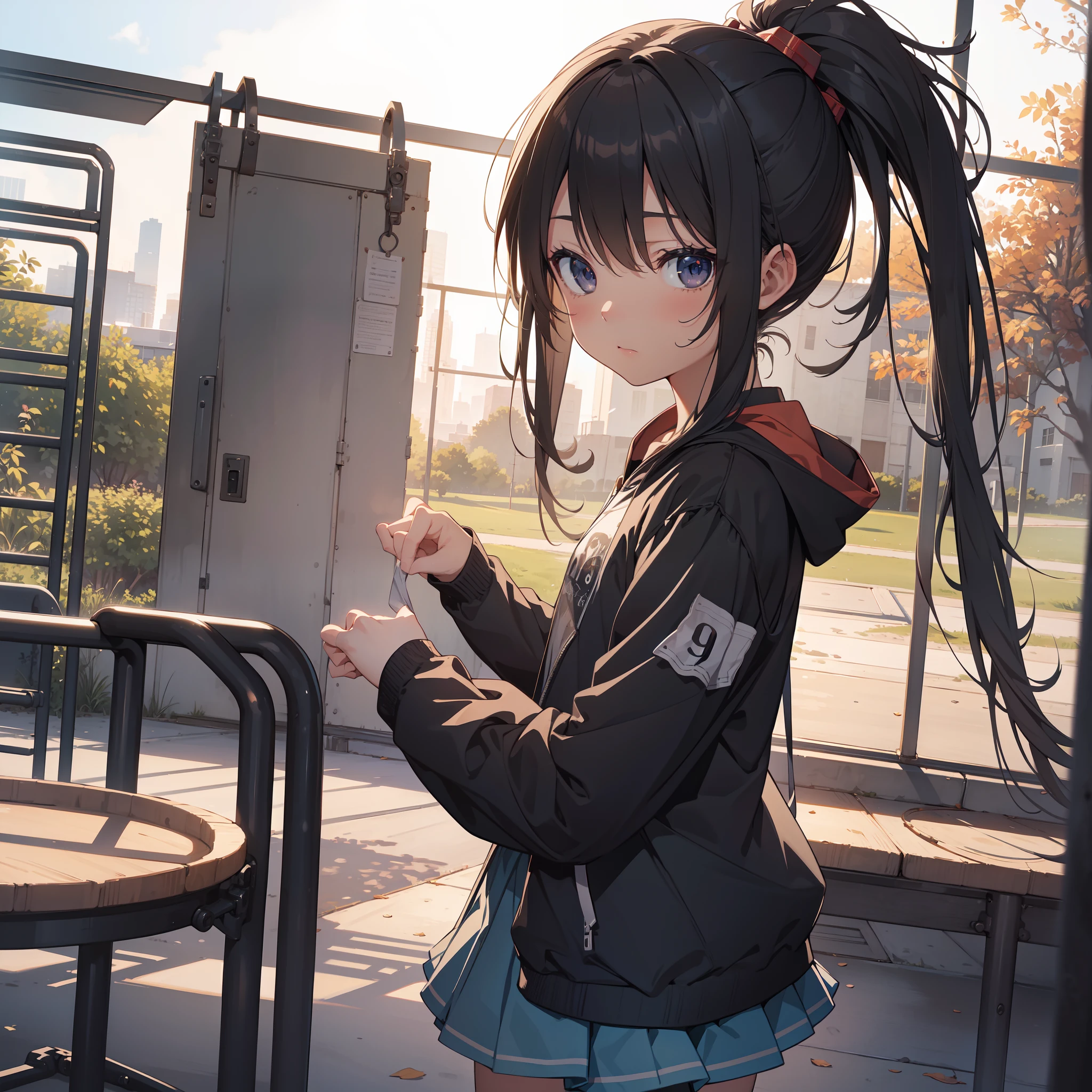 nsfw,masterpiece, Best Quality, ultra-quality, Ultra-detailed,Extremely delicate and beautiful,perfect anatomy, 1girl,solo,kawaii,(li, 9 ye.5),a junior highail,baseboll cap,Full limbs,complete fingers,flat chest, Small butt,groin,Beautiful detailed black eyes,shorts,(Detailed Lighting), (Detailed background), (playground),8K, High resolution, Illustration,
